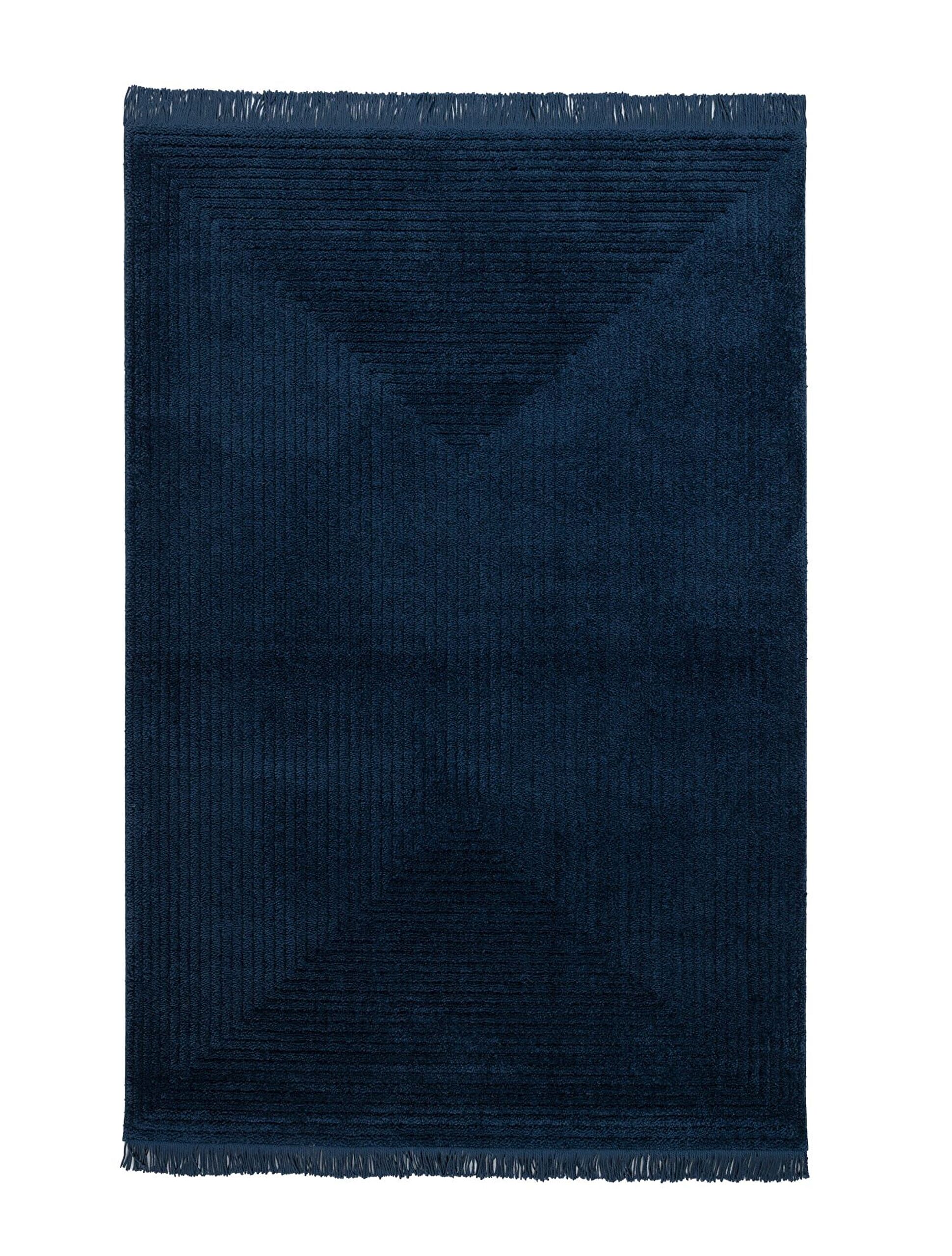 Tapis à Franges Diane - Bleu Marine - 160x230 cm - 0