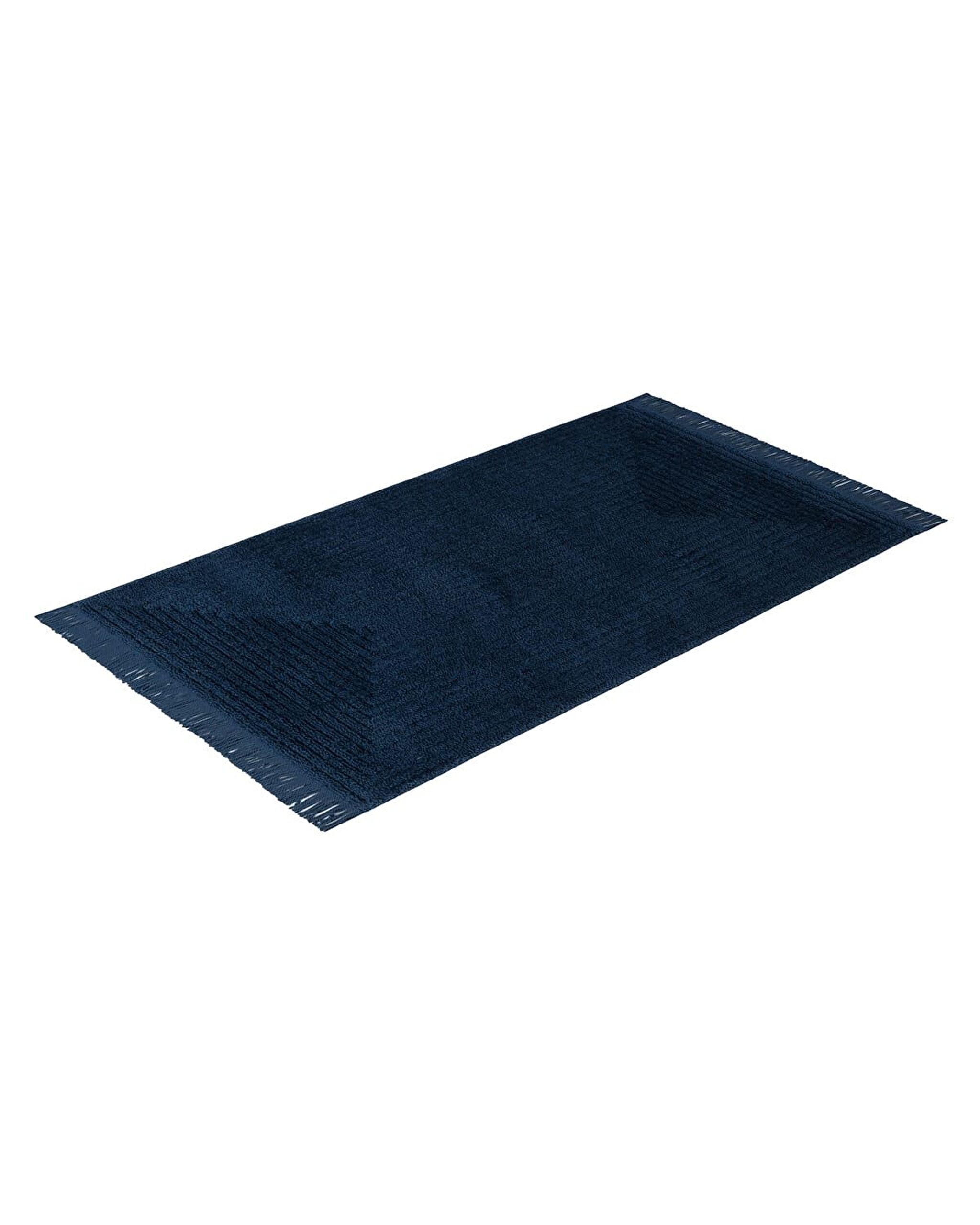 Tapis à Franges Diane - Bleu Marine - 160x230 cm - 2