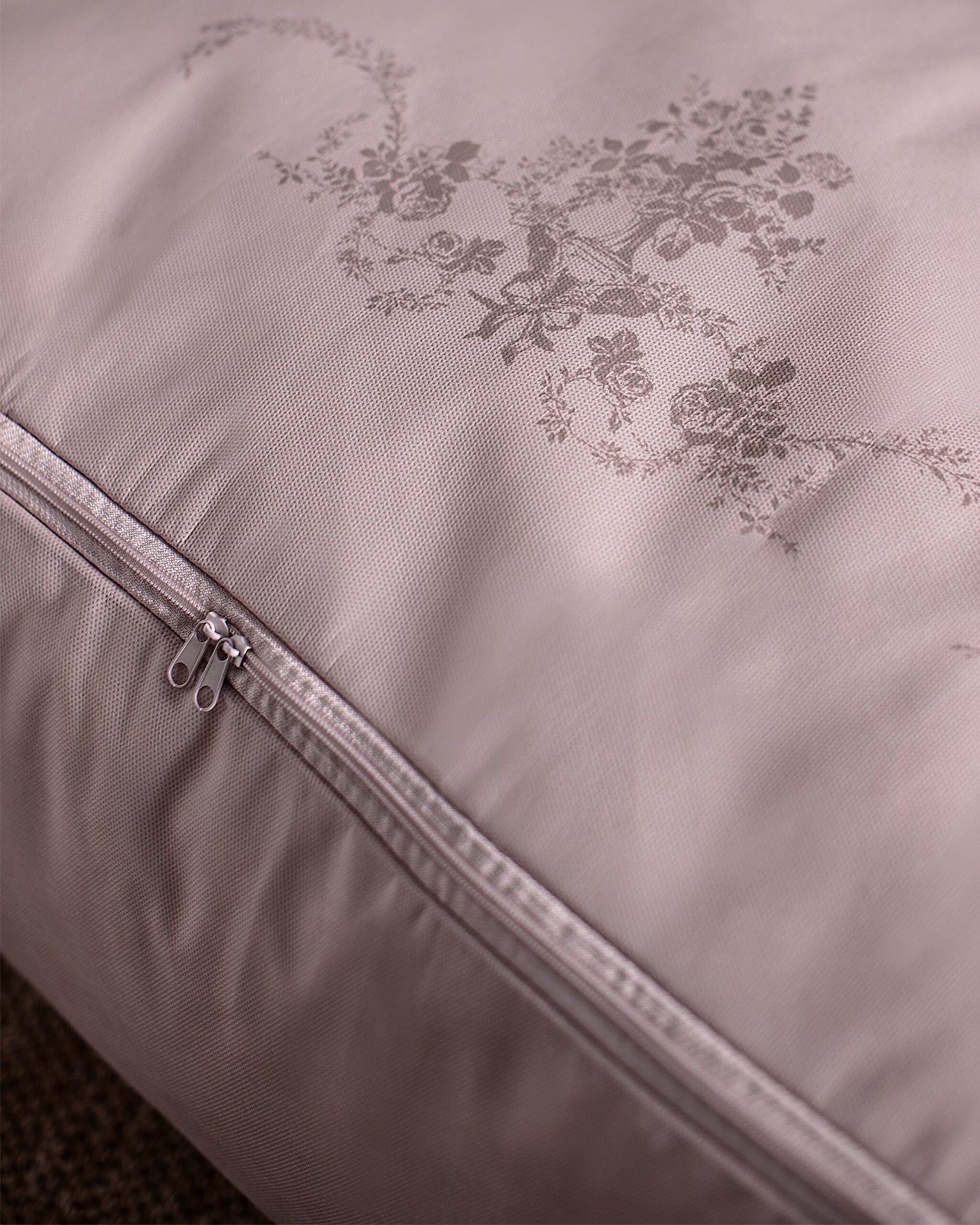 Sacoche à imprimé floral - Poudre - 64x41x35 cm - 1