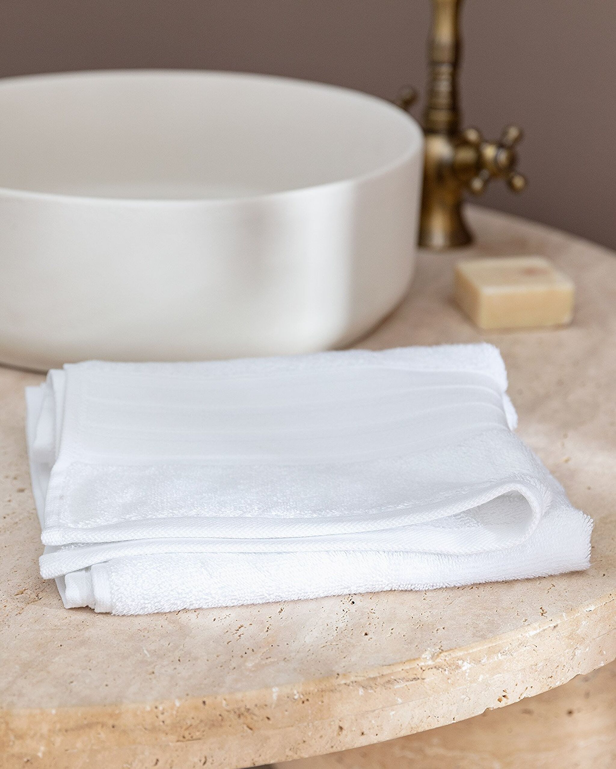 Serviette pour le visage Martha (TENCEL:trade_mark:) - Blanc - 50x80 cm - 0