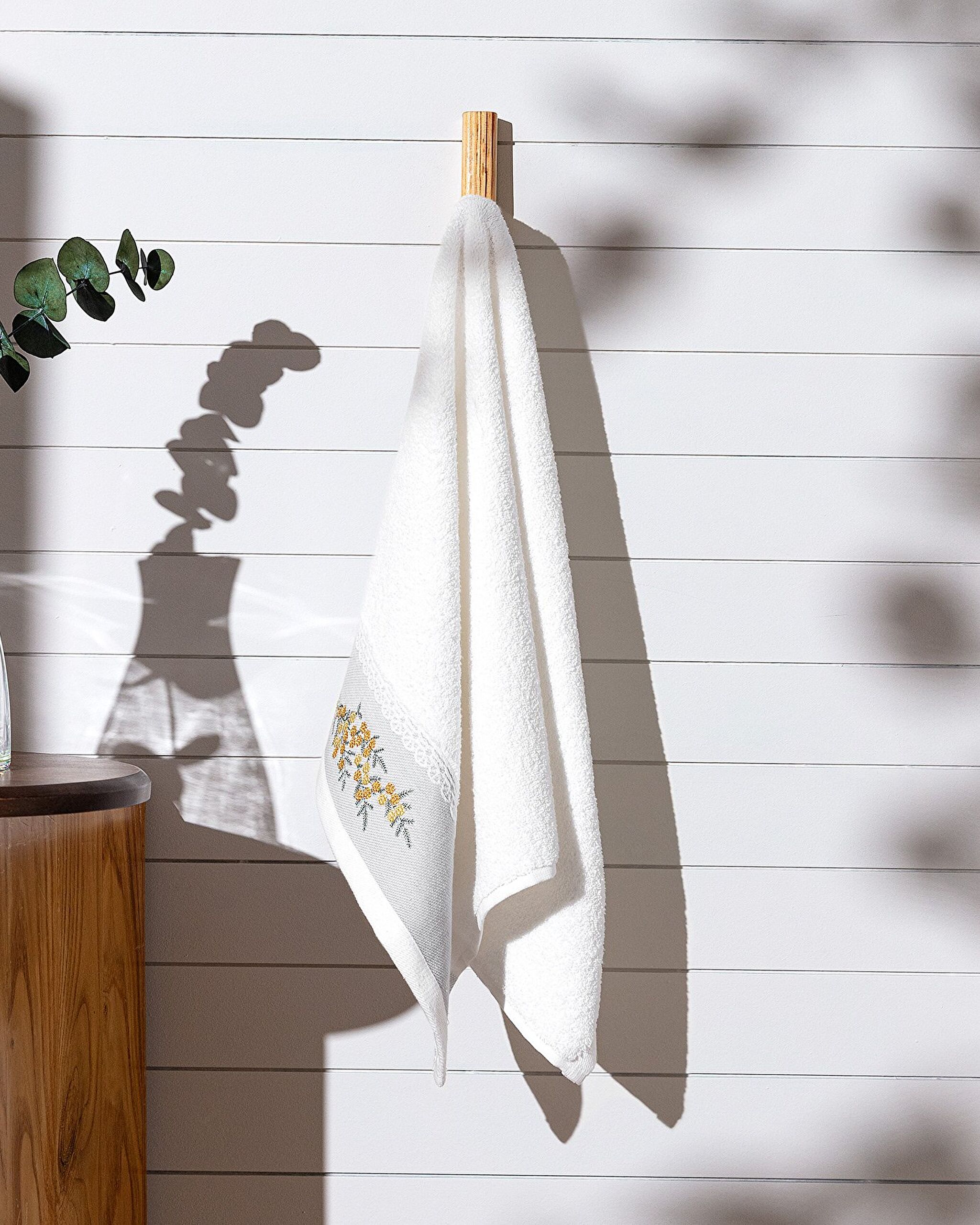 Pansy Embroidered Face Towel - 0