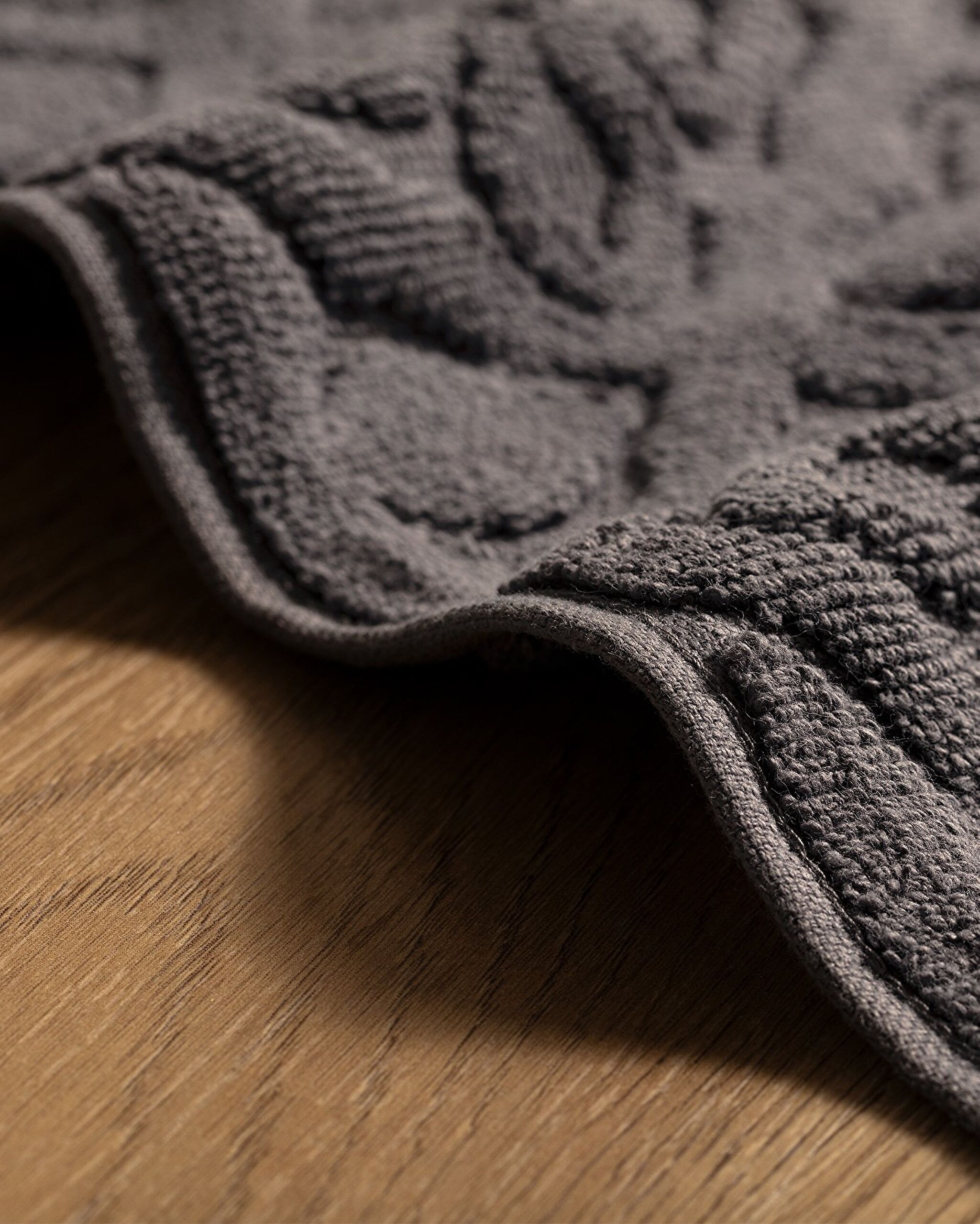 Rachel 100% Cotton Foot Towel - Anthracite - 50x70 cm - 2