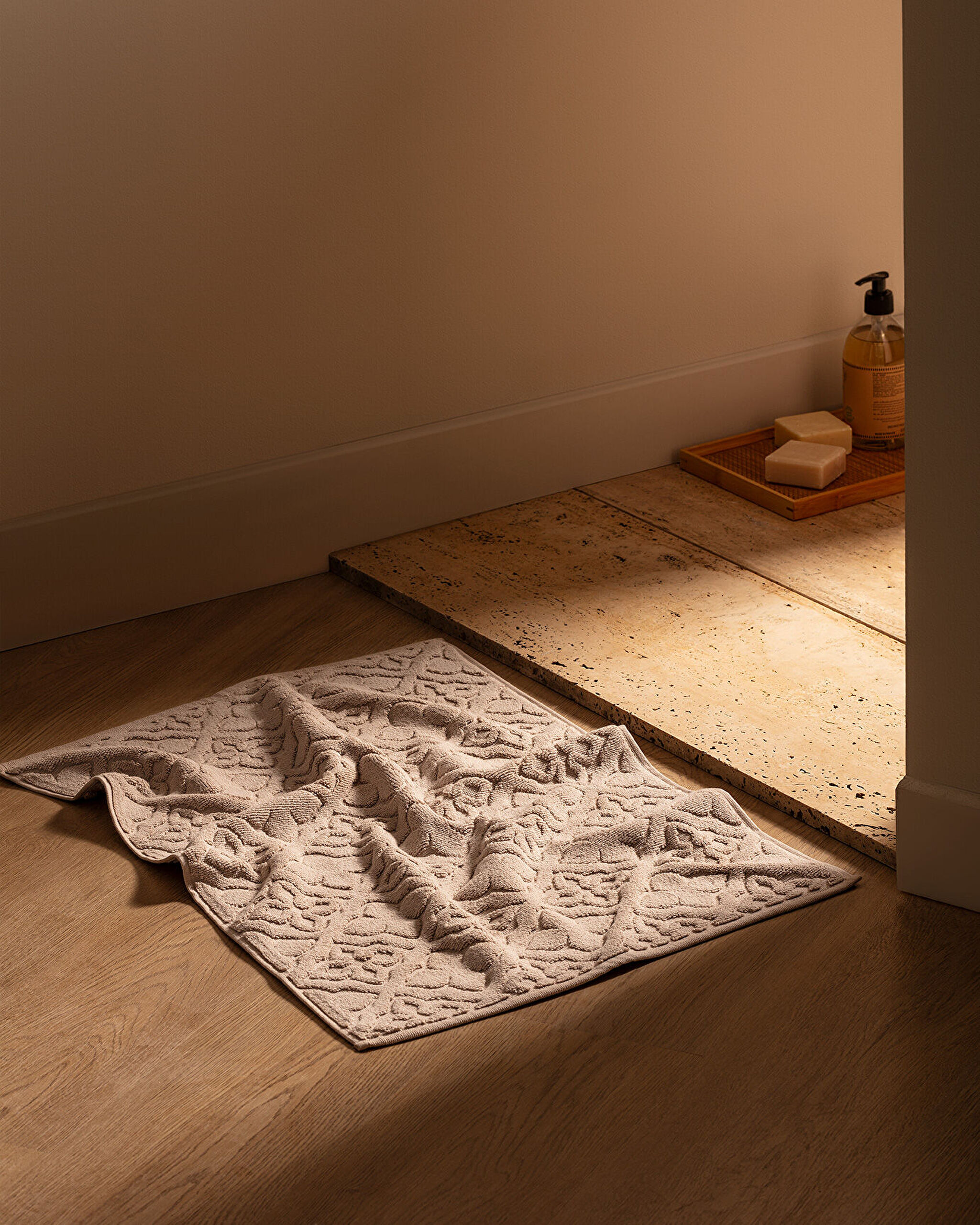 Rachel 100% Cotton Foot Towel - Mink - 50x70 cm - 1