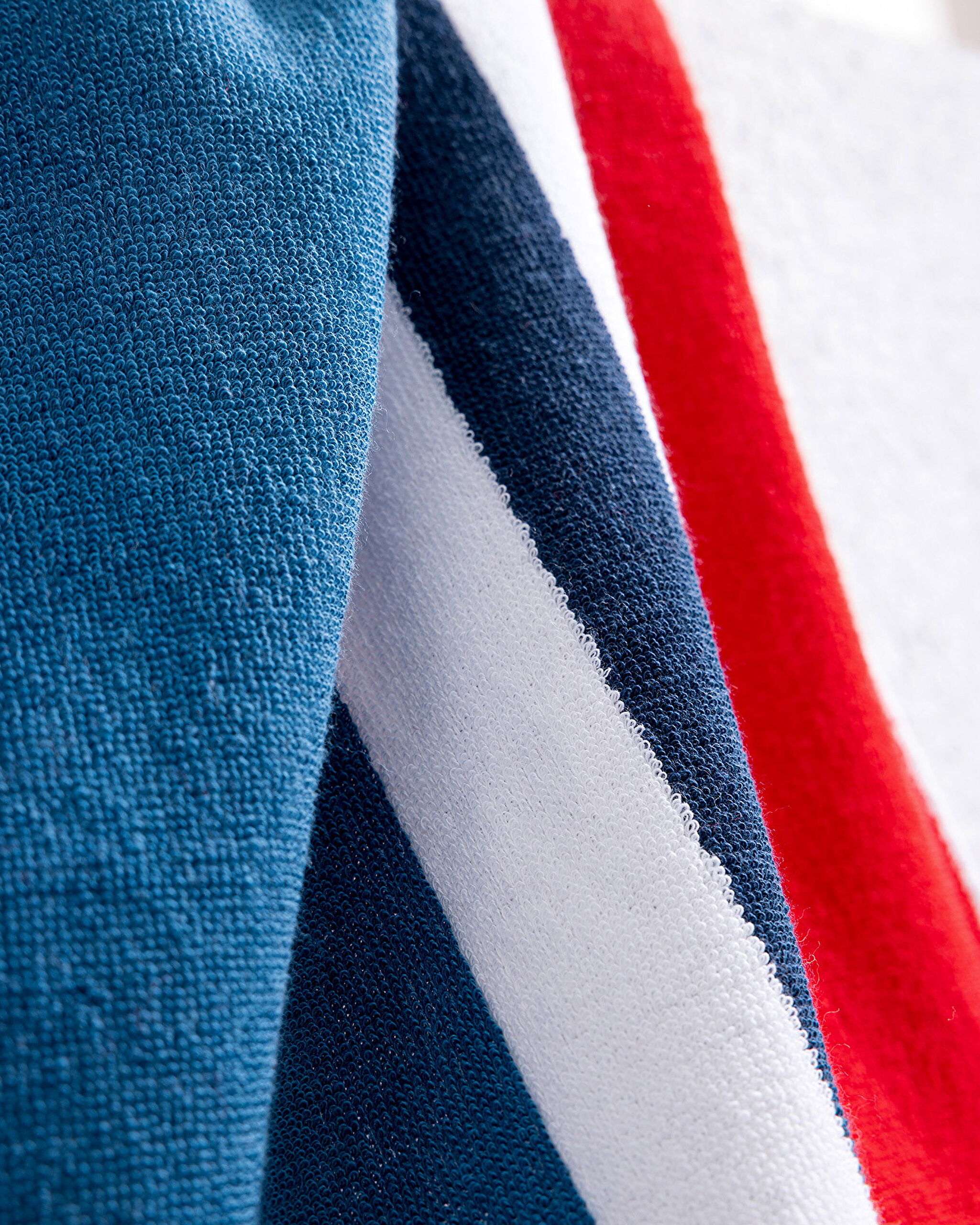 Serviette de Plage Denney 100% Coton - Bleu Marine/Rouge - 70x150 cm - 1