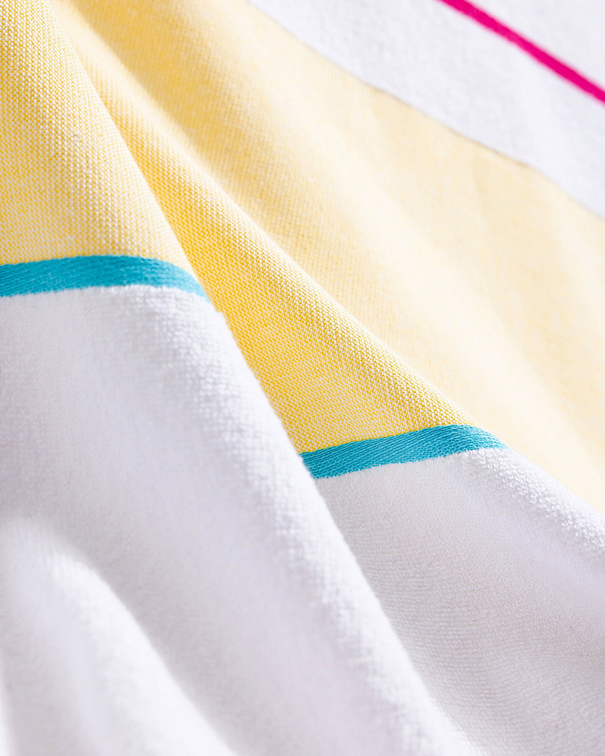 Serviette de Plage Ella 100% Coton - Turquoise/Fuchsia - 70x150 cm - 1