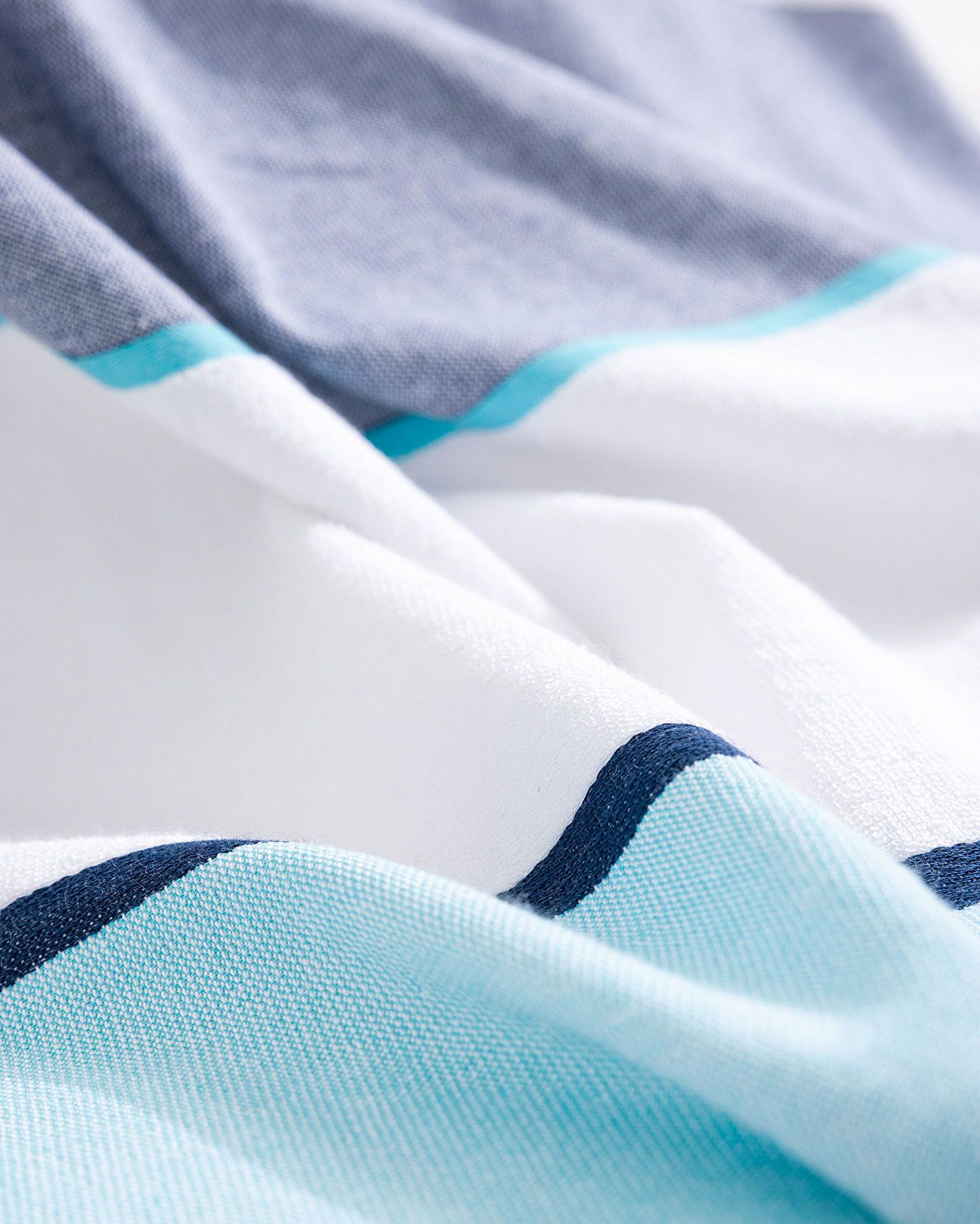 Serviette de Plage Ella 100% Coton - Turquoise/Rouge - 70x150 cm - 1