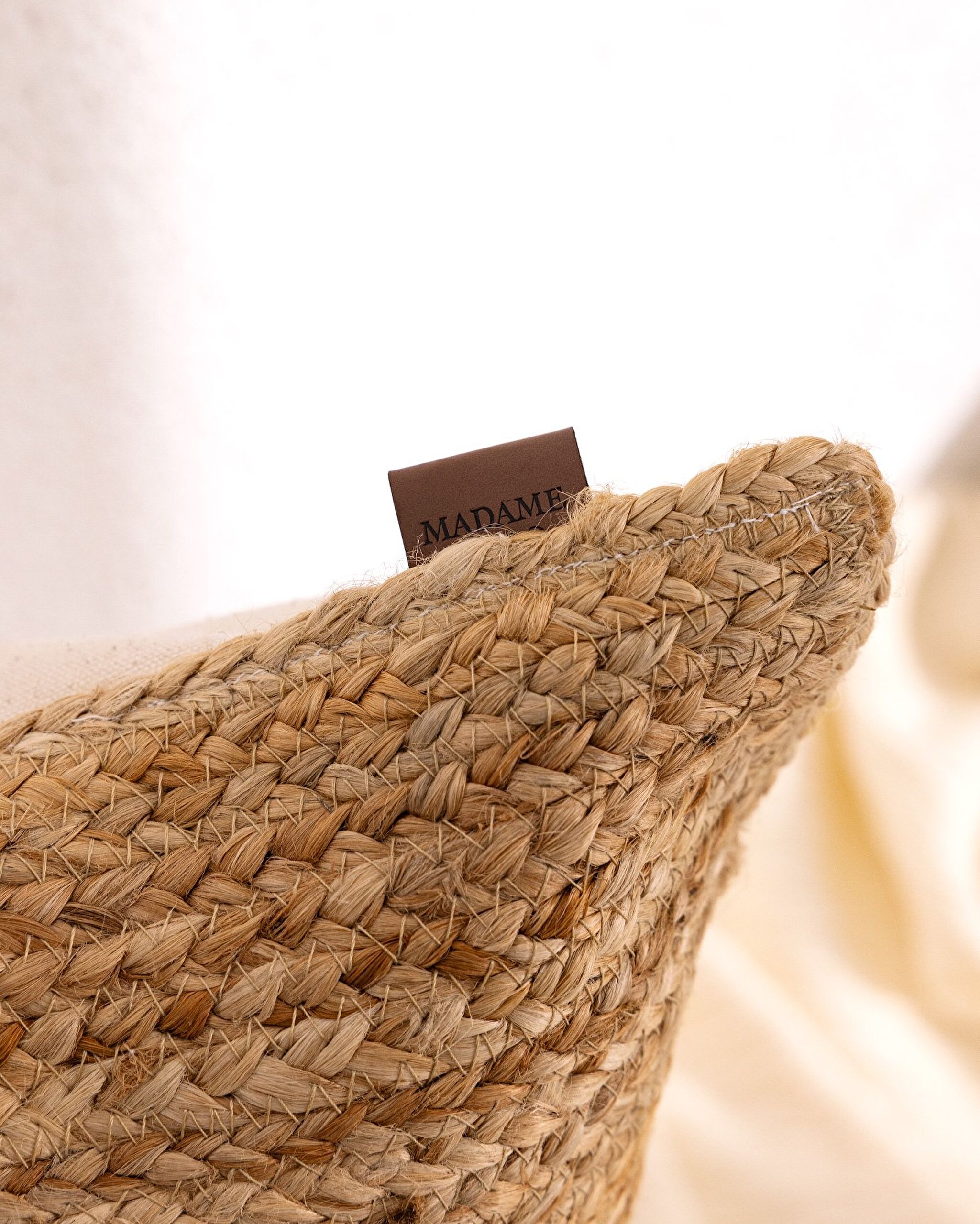 Housse de Coussin Versailles en Jute - Naturel - 50x50 cm - 3