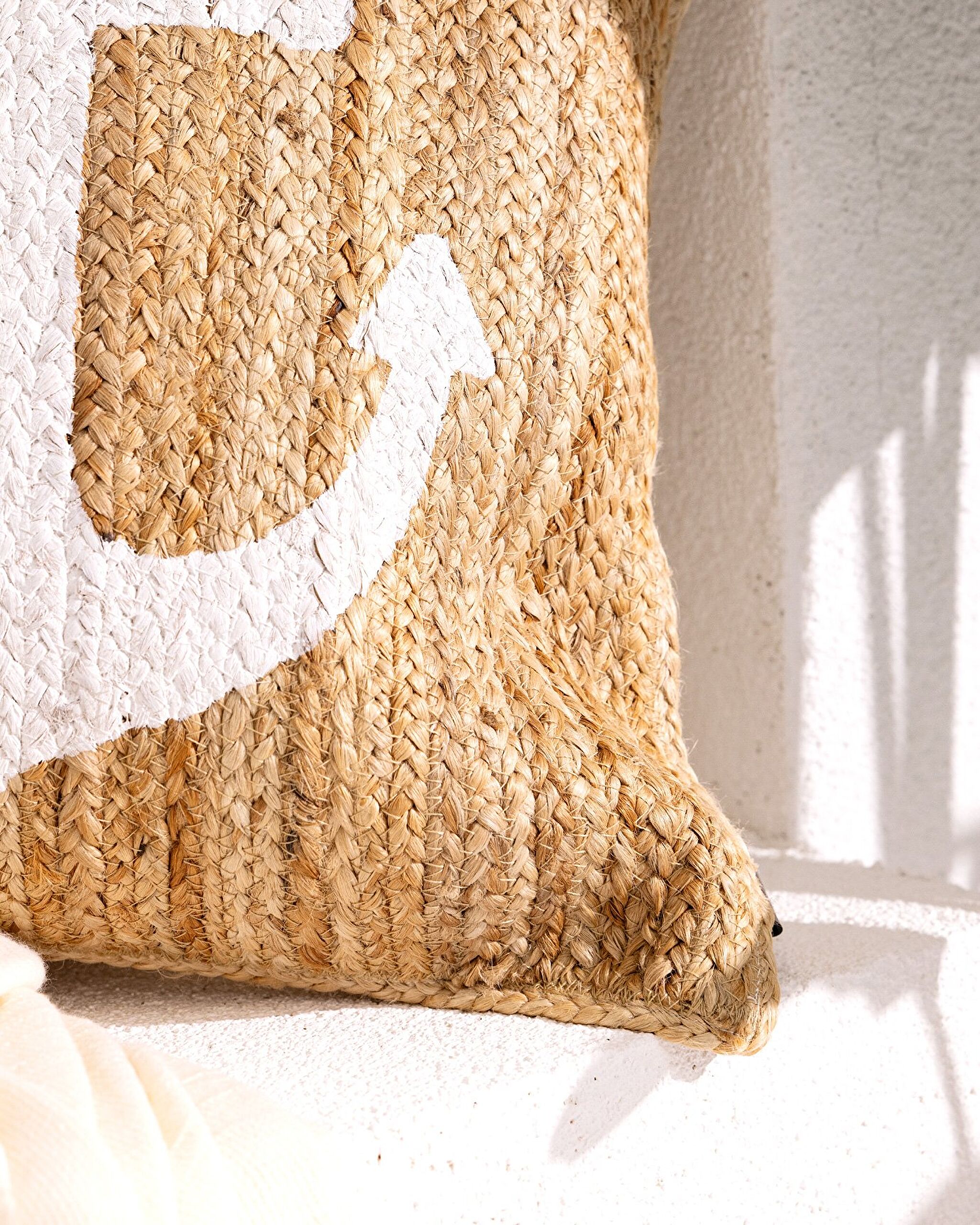 Housse de Coussin Versailles en Jute - Naturel - 50x50 cm - 1