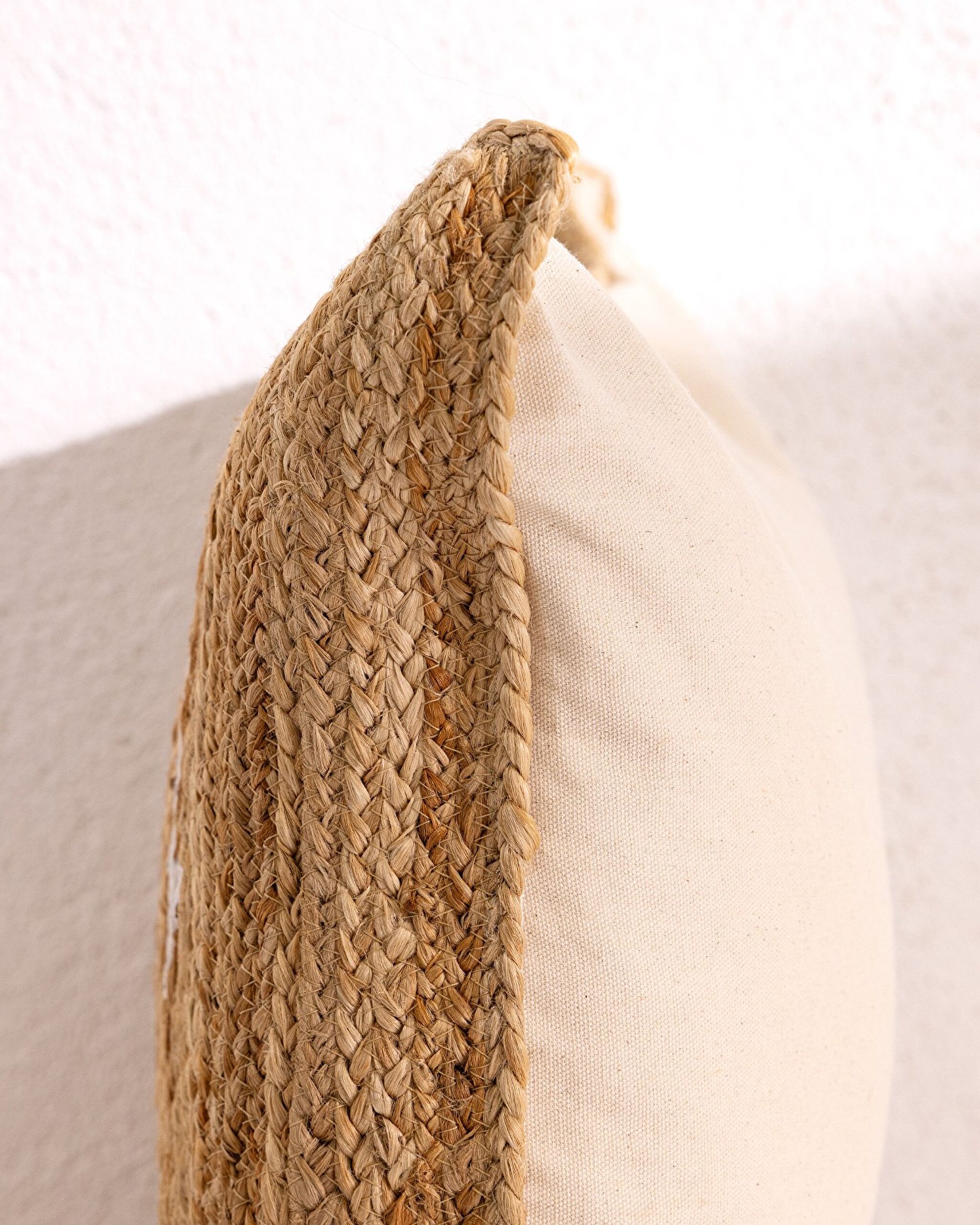 Housse de Coussin Versailles en Jute - Naturel - 50x50 cm - 4