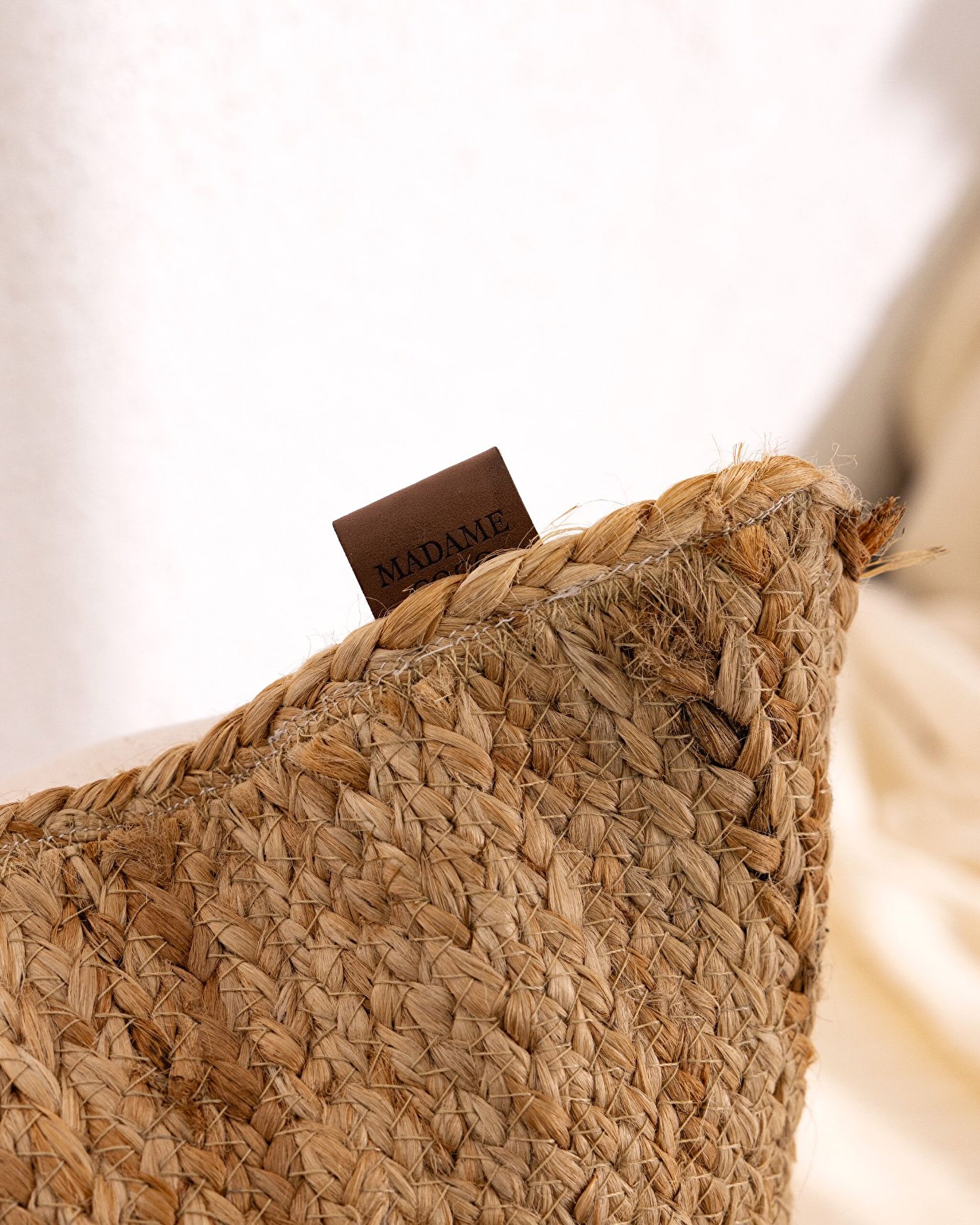 Housse de Coussin en Jute Trianon - Naturel - 50x50 cm - 3