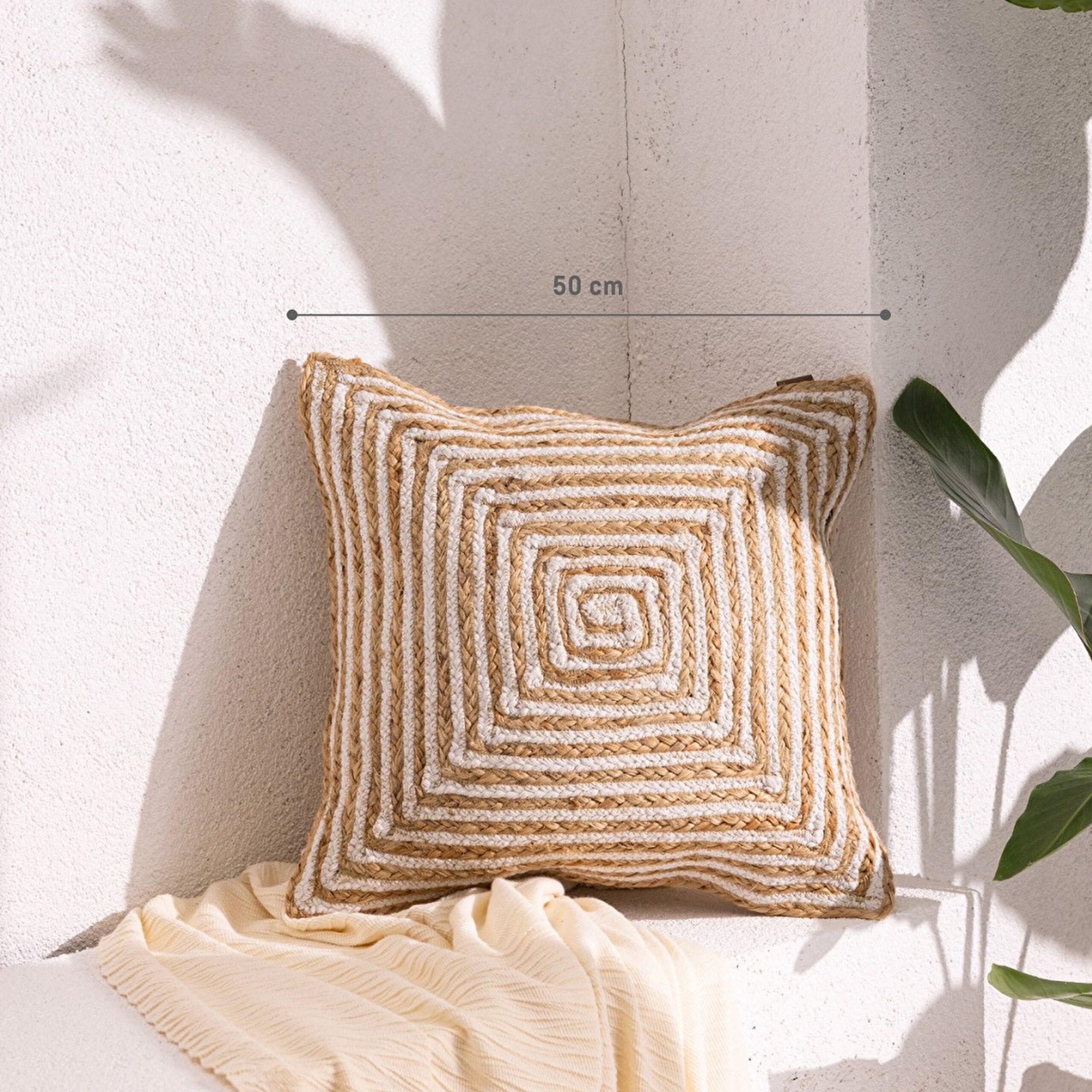 Housse de Coussin Trocadéro en Coton - Naturel - 50x50 cm - 5