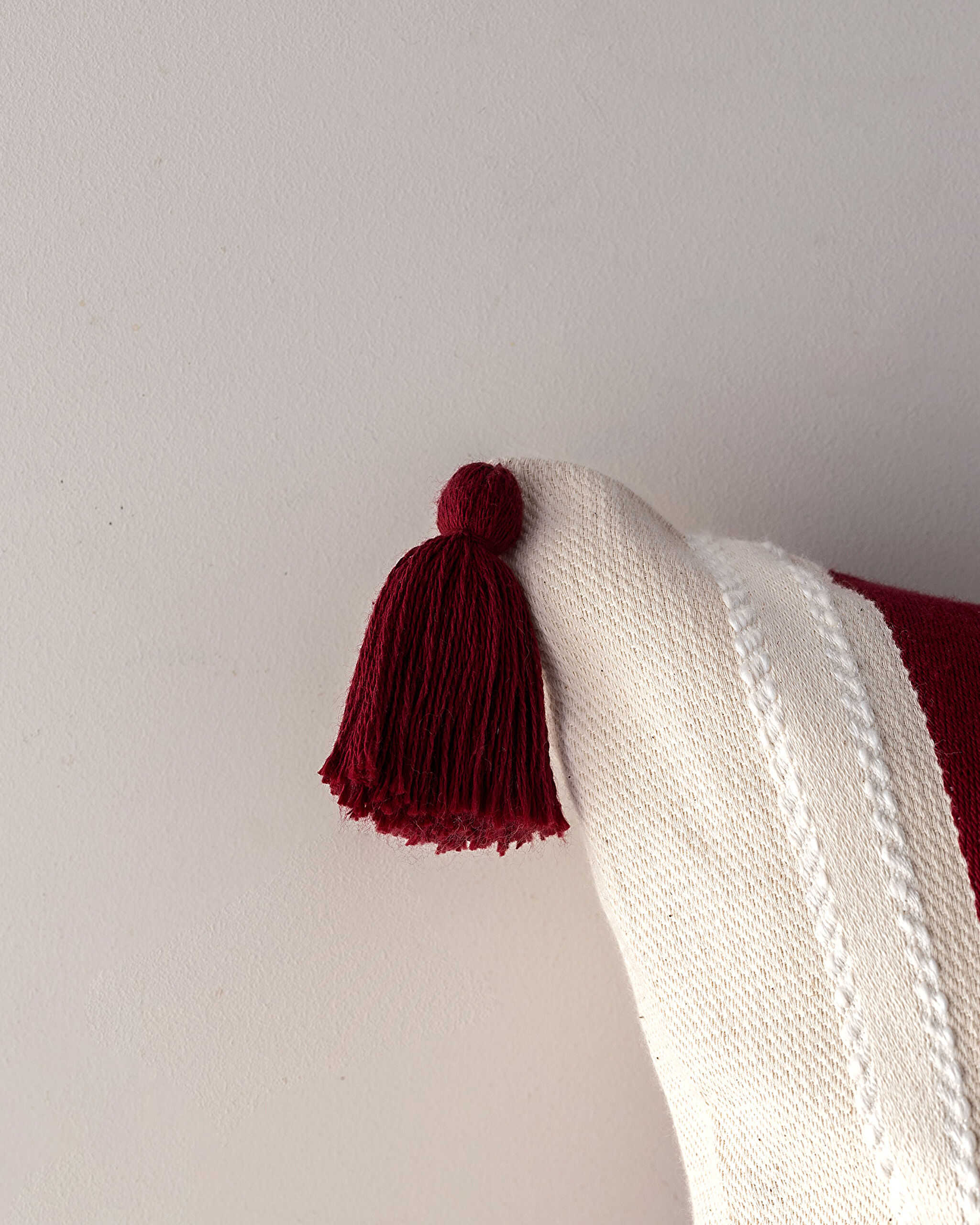 Housse de Coussin Virlet - Rouge/Beige - 45x45 cm - 1