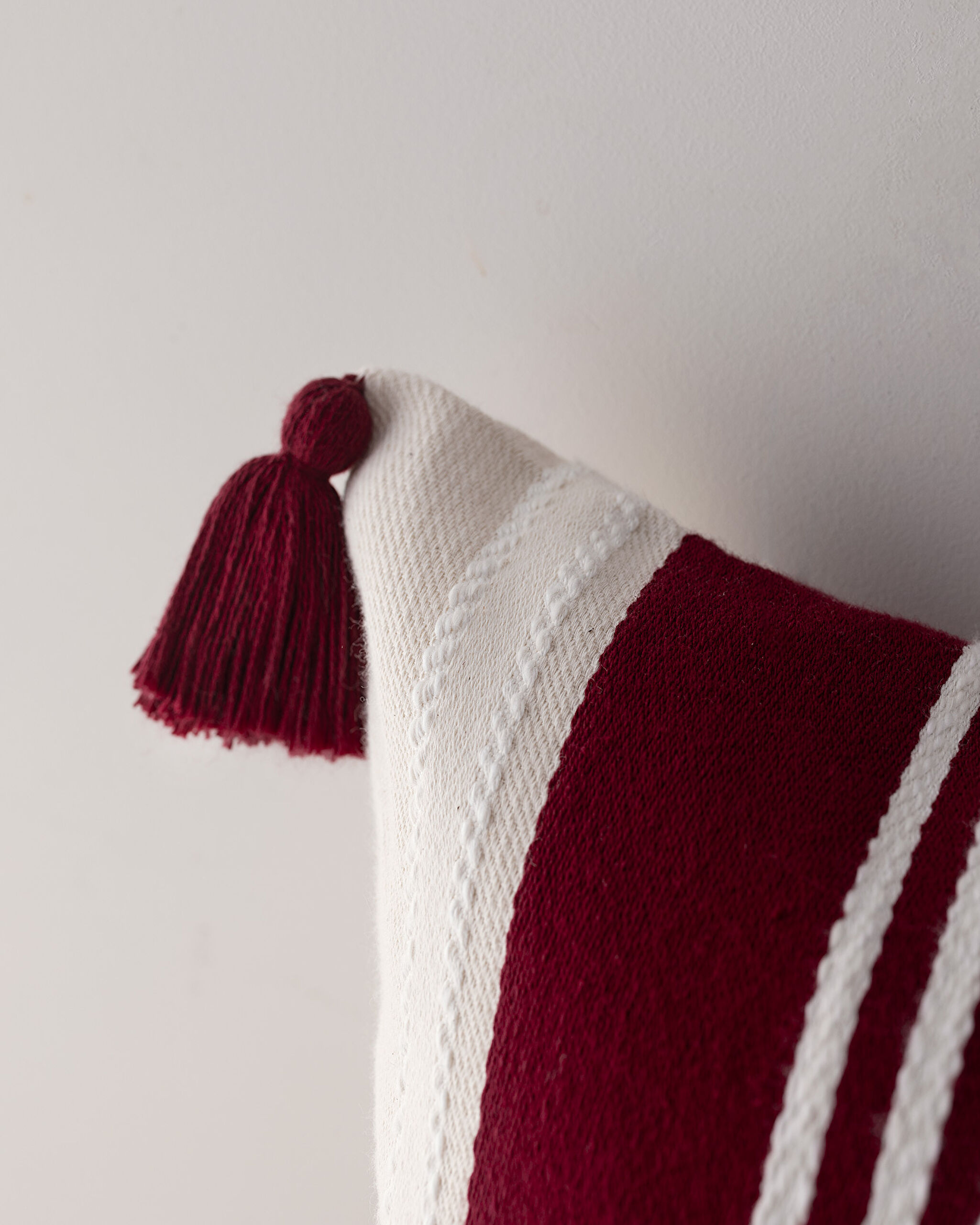 Housse de Coussin Virlet - Rouge/Beige - 45x45 cm - 2