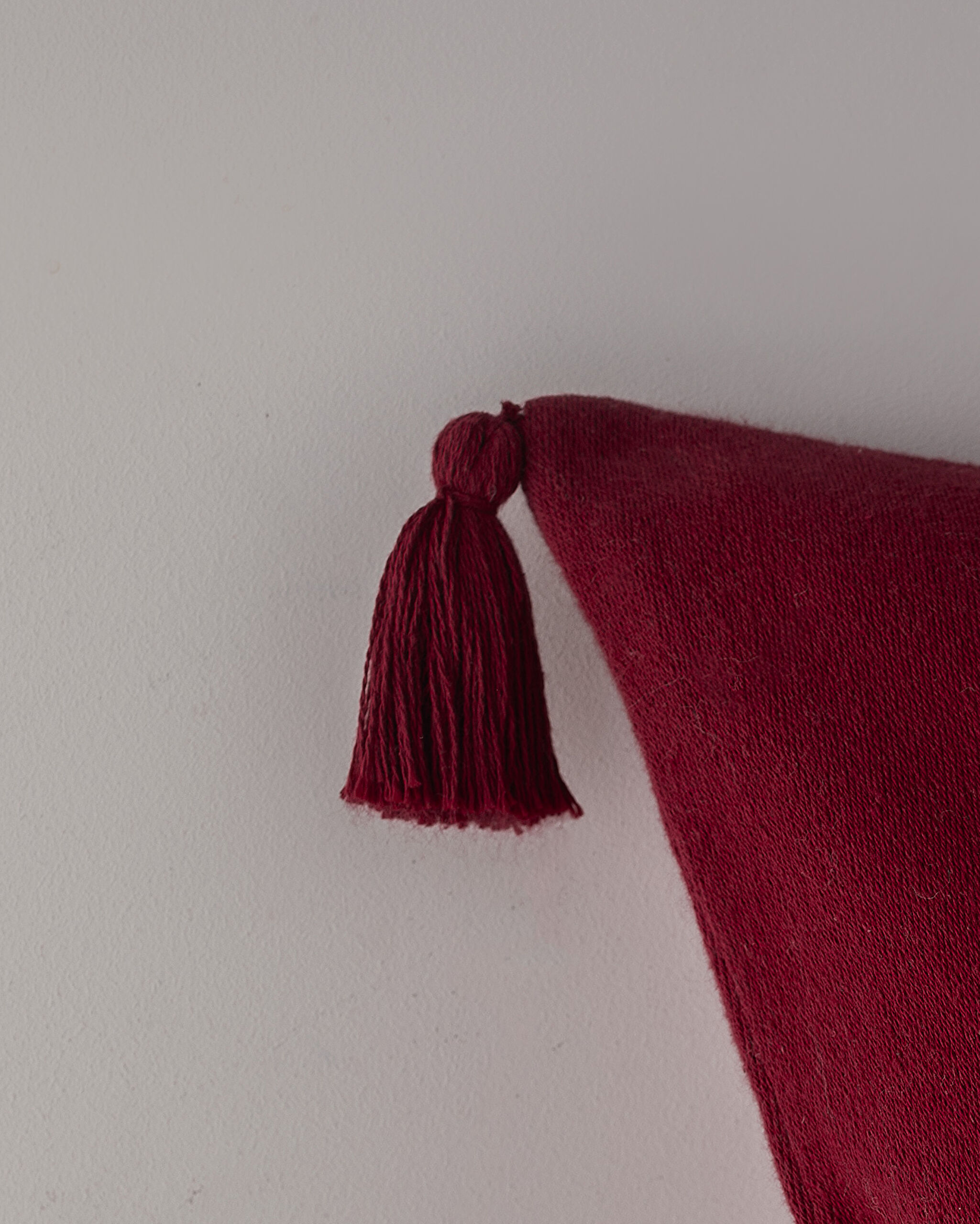 Housse de Coussin Virlet 100% Coton - Rouge/Beige - 35x50 cm - 1