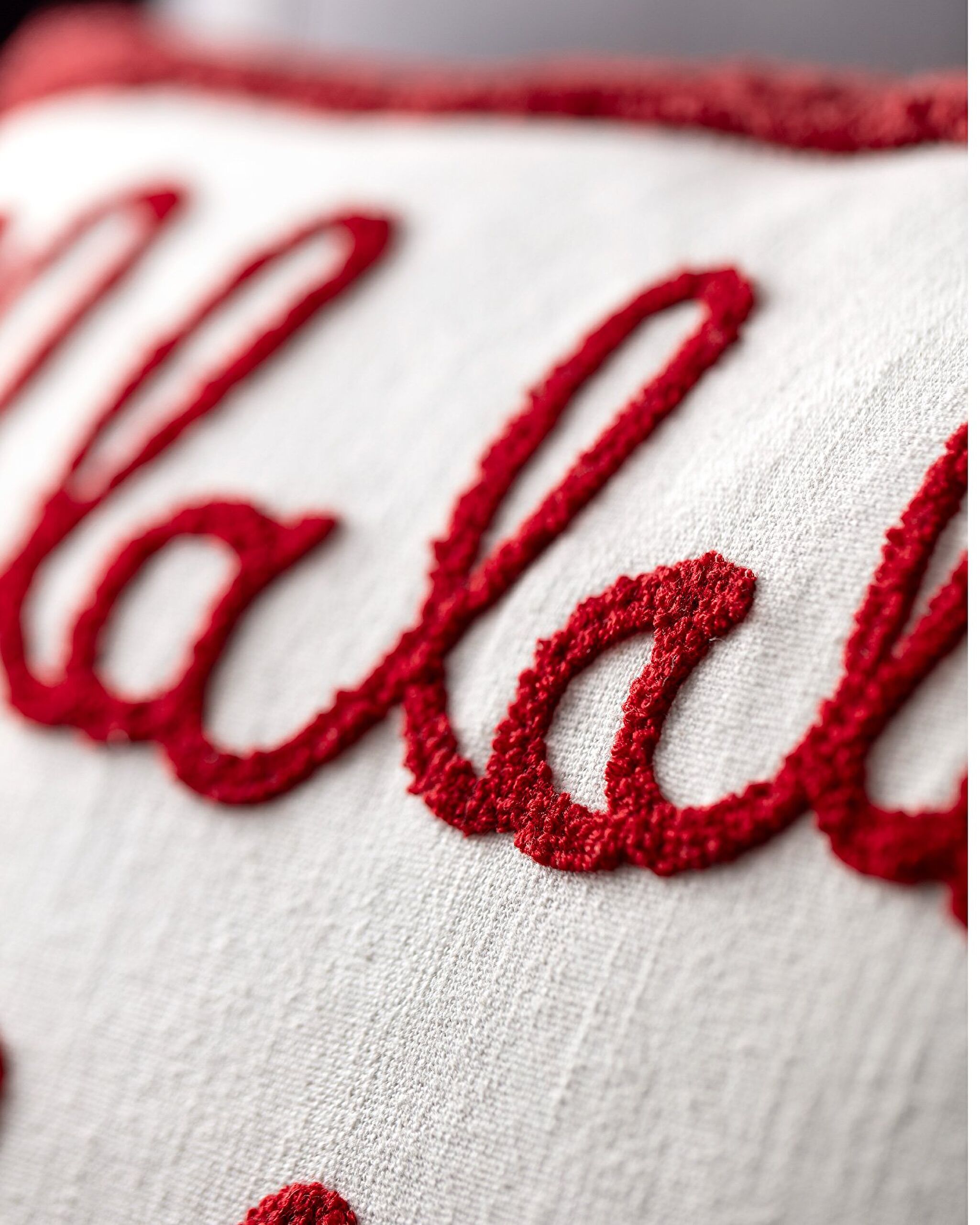 Housse de Coussin Mougins en Coton - Blanc/Rouge - 40x60 cm - 2