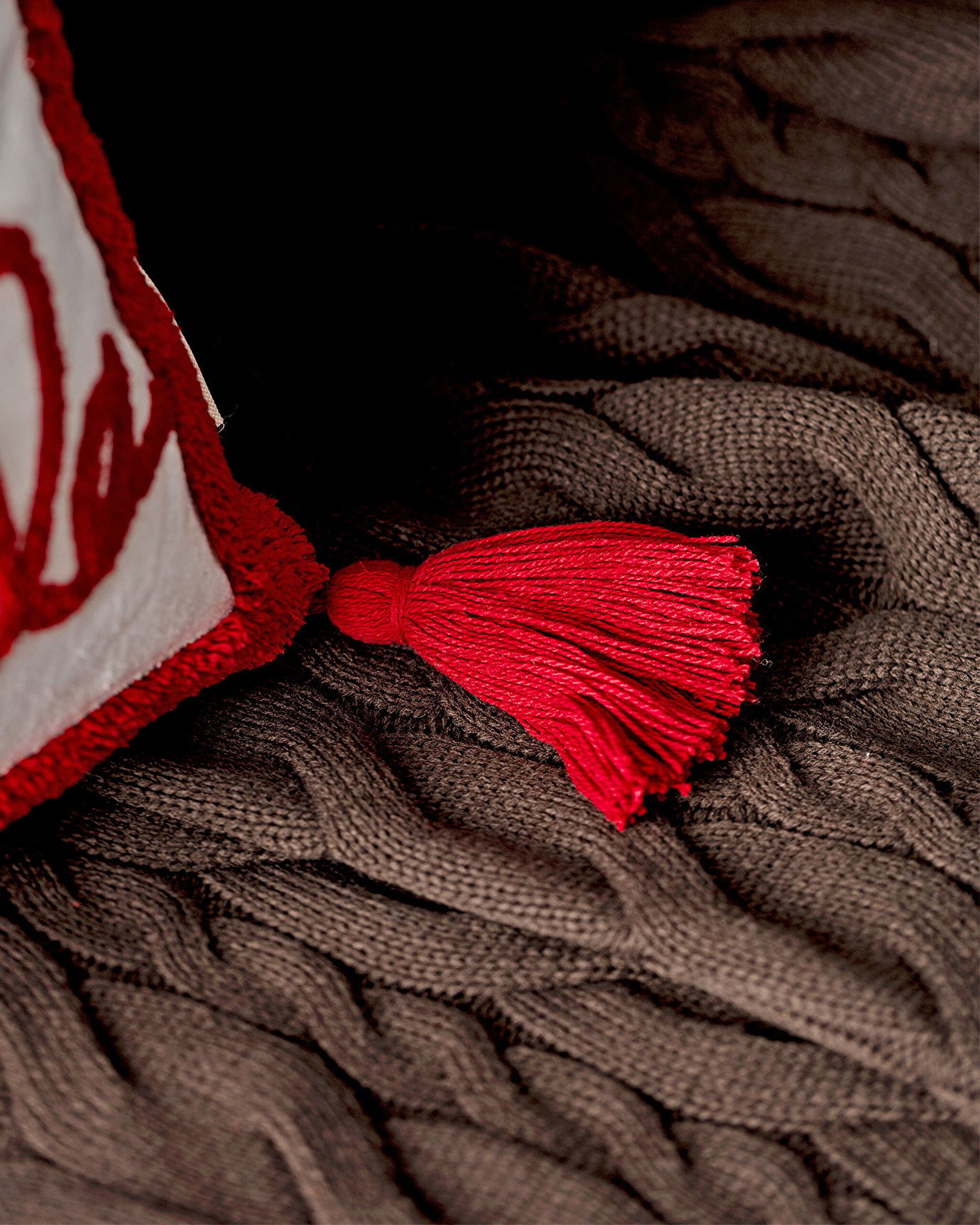 Housse de Coussin Mougins en Coton - Blanc/Rouge - 40x60 cm - 3