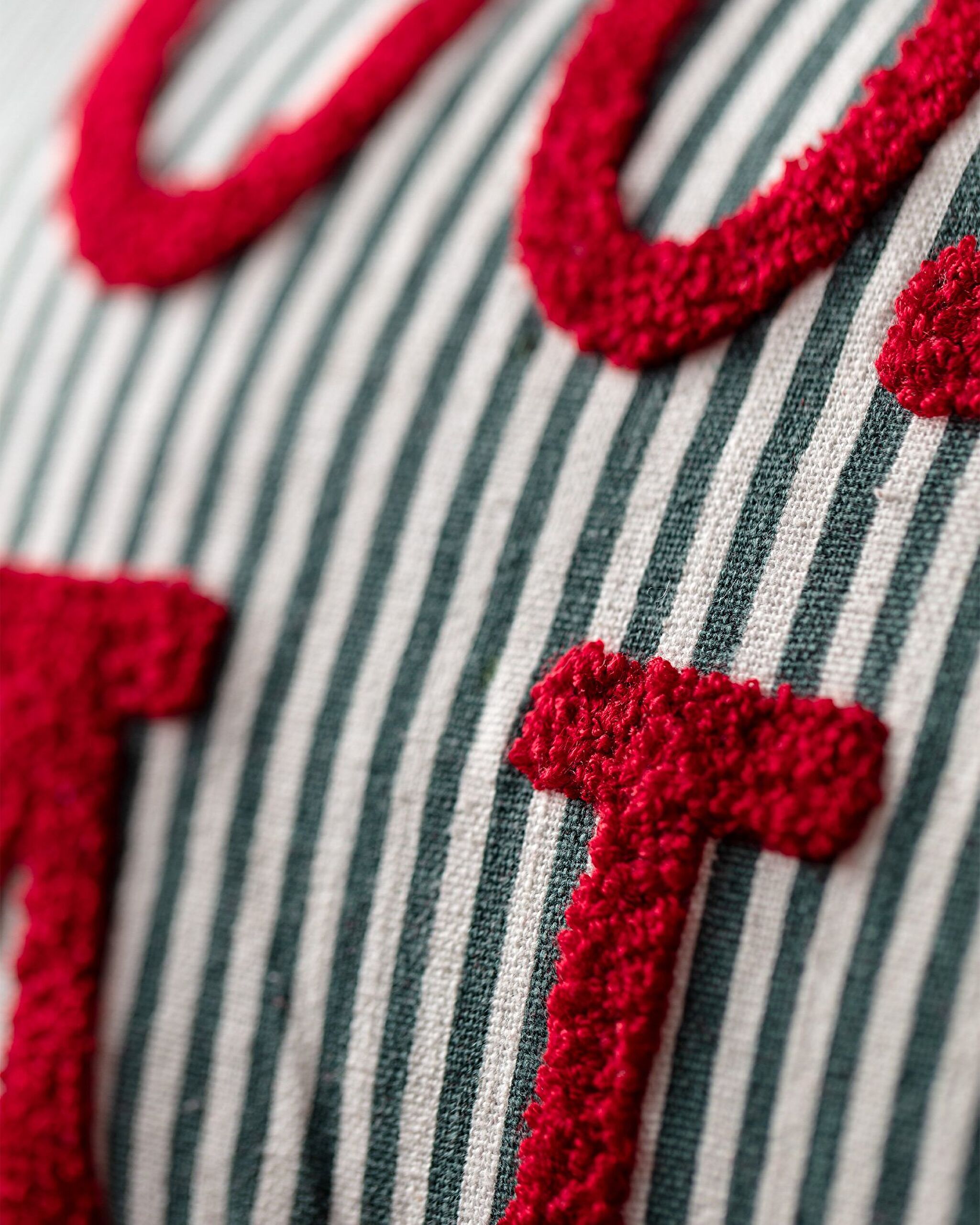 Housse de Coussin en Coton Dordogne - Blanc/Vert/Rouge - 40x60 cm - 2