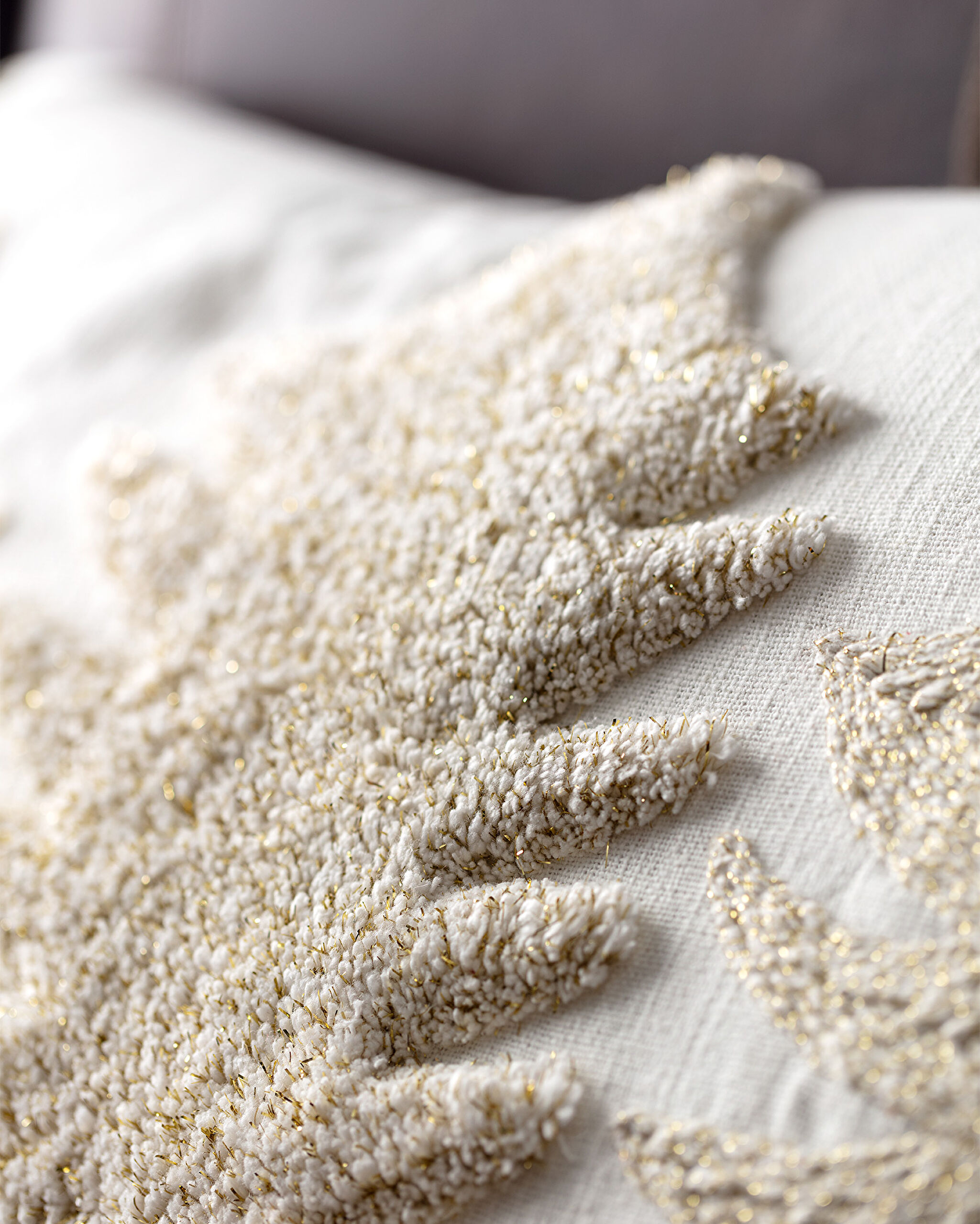 Housse de Coussin en Coton Etretat - Écru/Or - 40x60 cm - 2