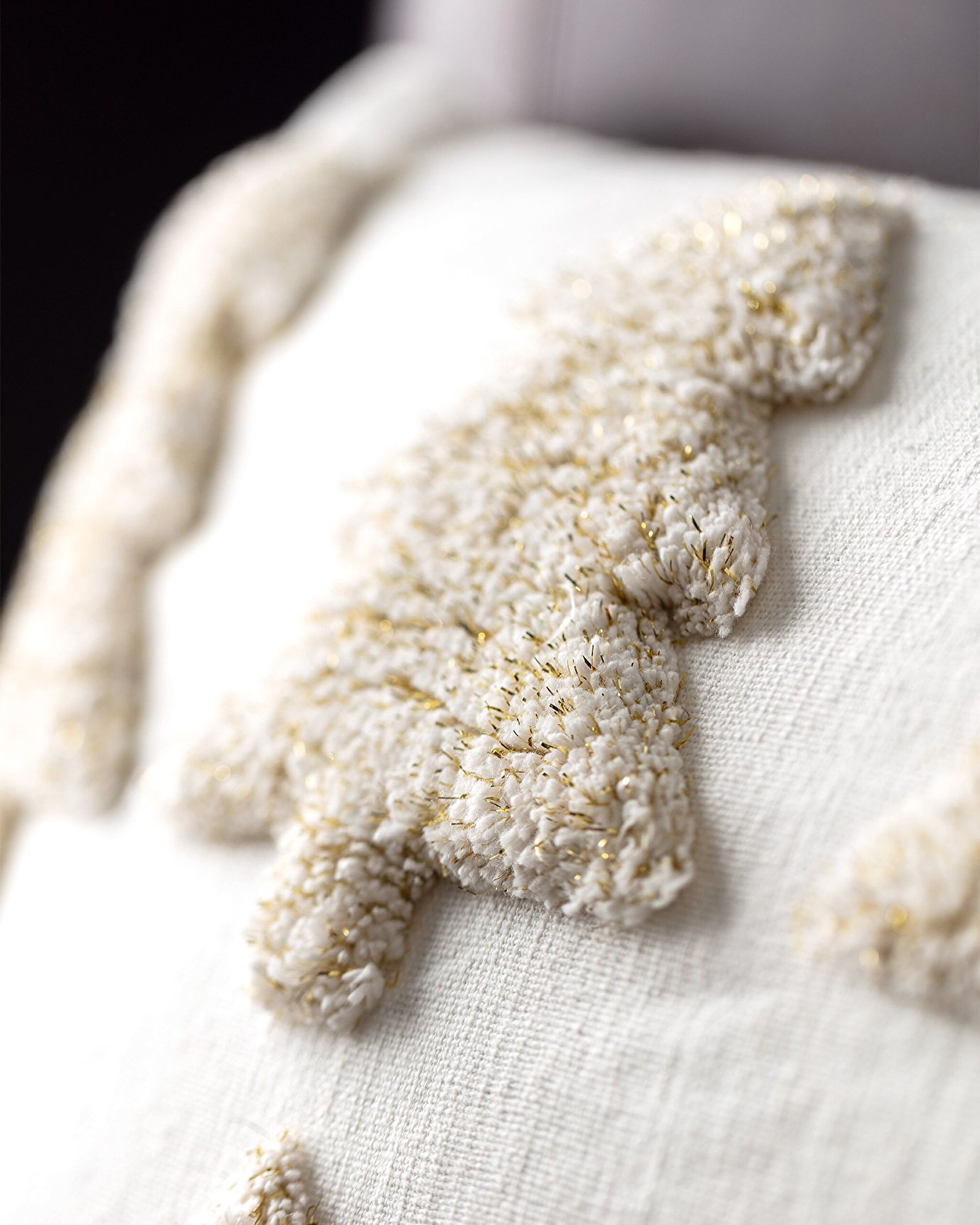Housse de coussin Amiens en coton - Écru/Doré - 40 x 60 cm - 2