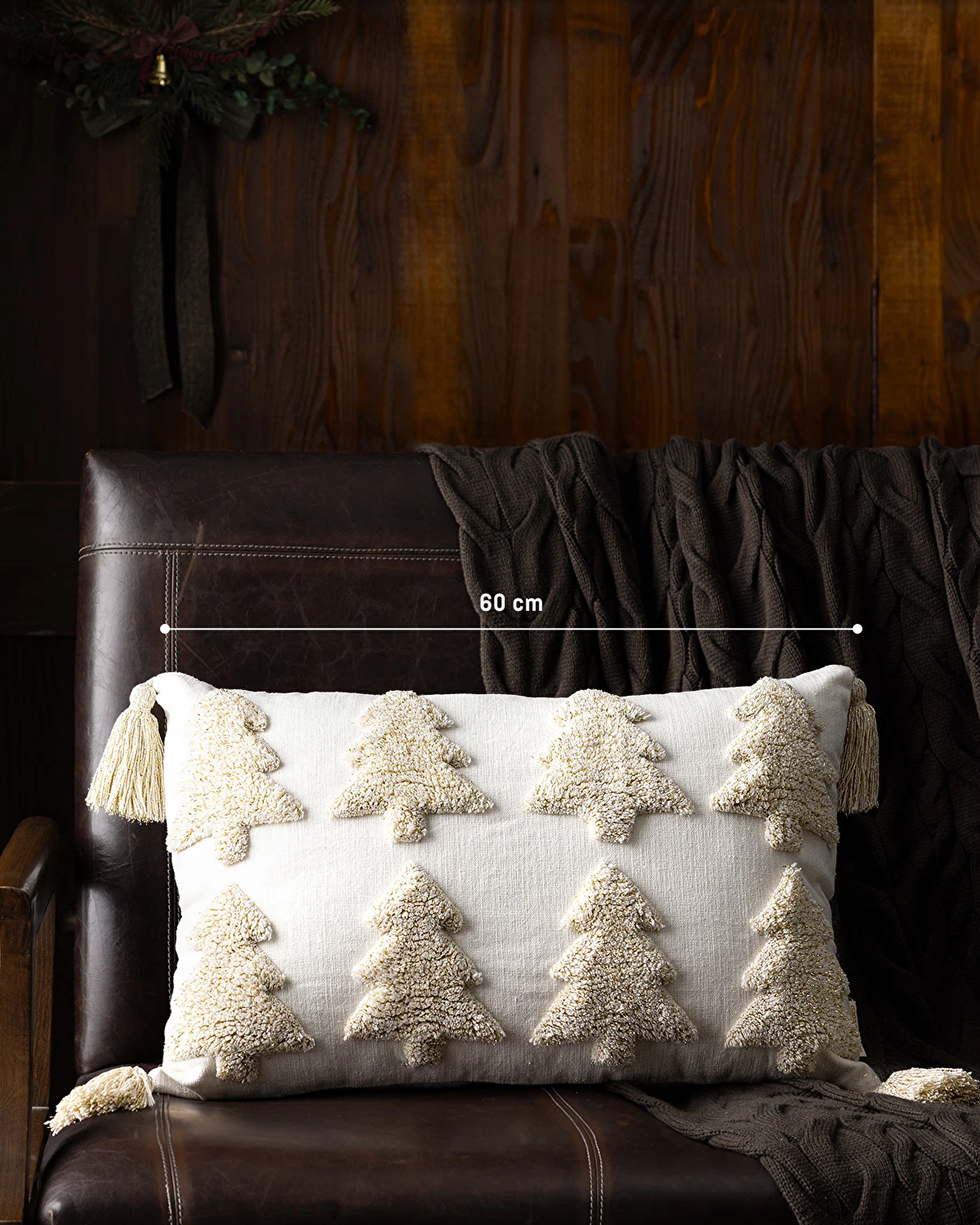 Housse de coussin Amiens en coton - Écru/Doré - 40 x 60 cm - 4