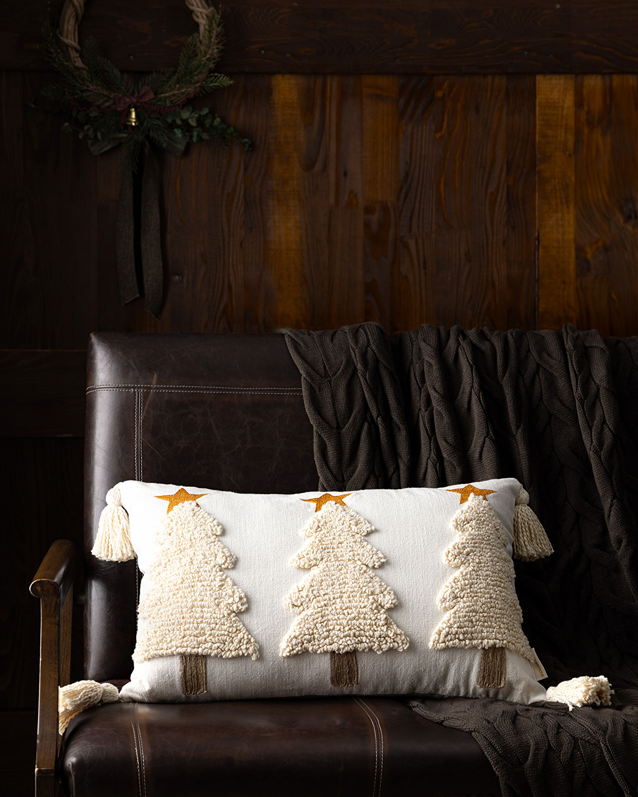 Housse de Coussin Cluny en Coton - Écru/Terre Cuite - 40x60 cm - 0