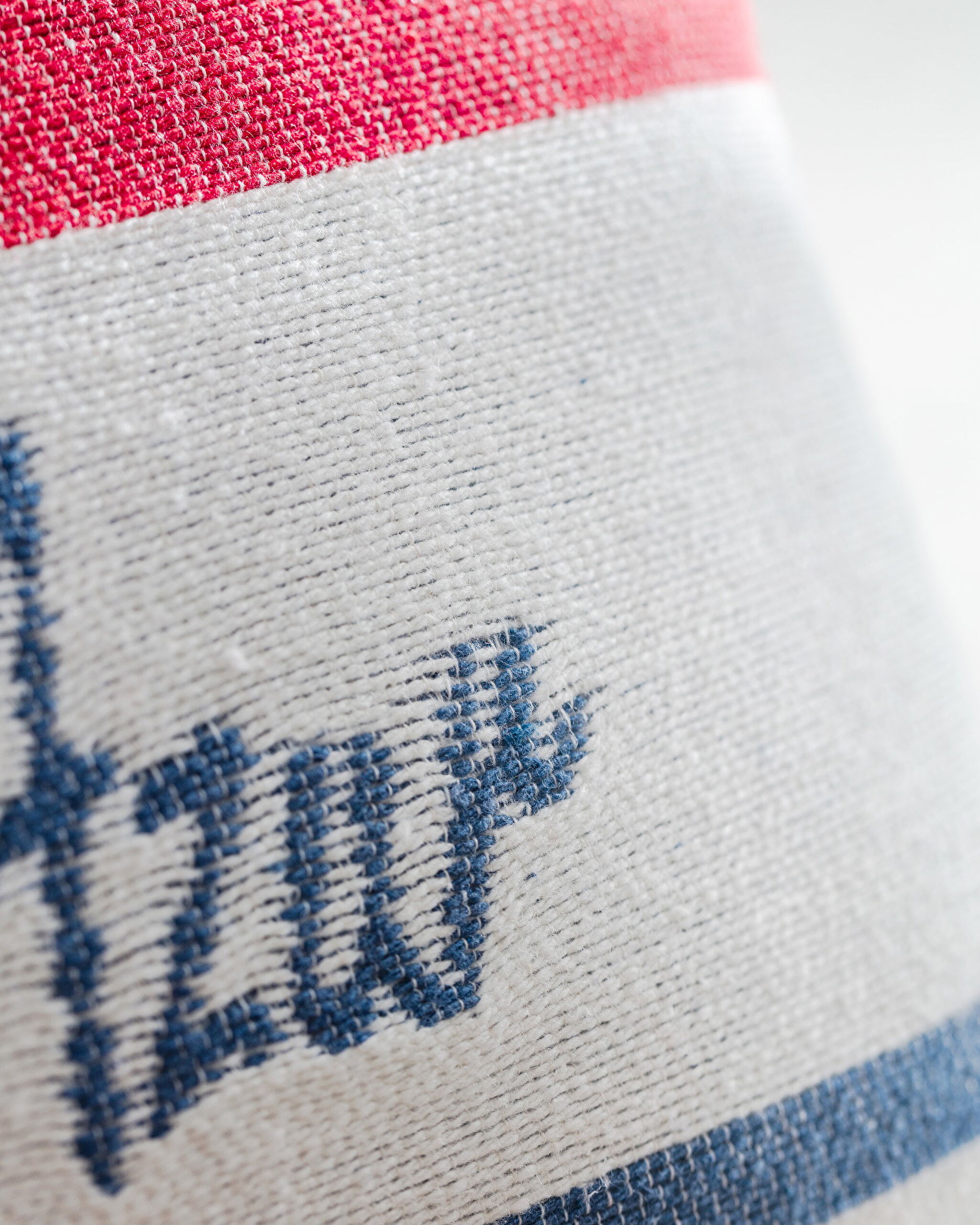 Ardoix Sierkussenhoes - Marineblauw/Rood - 33x50 cm - 2