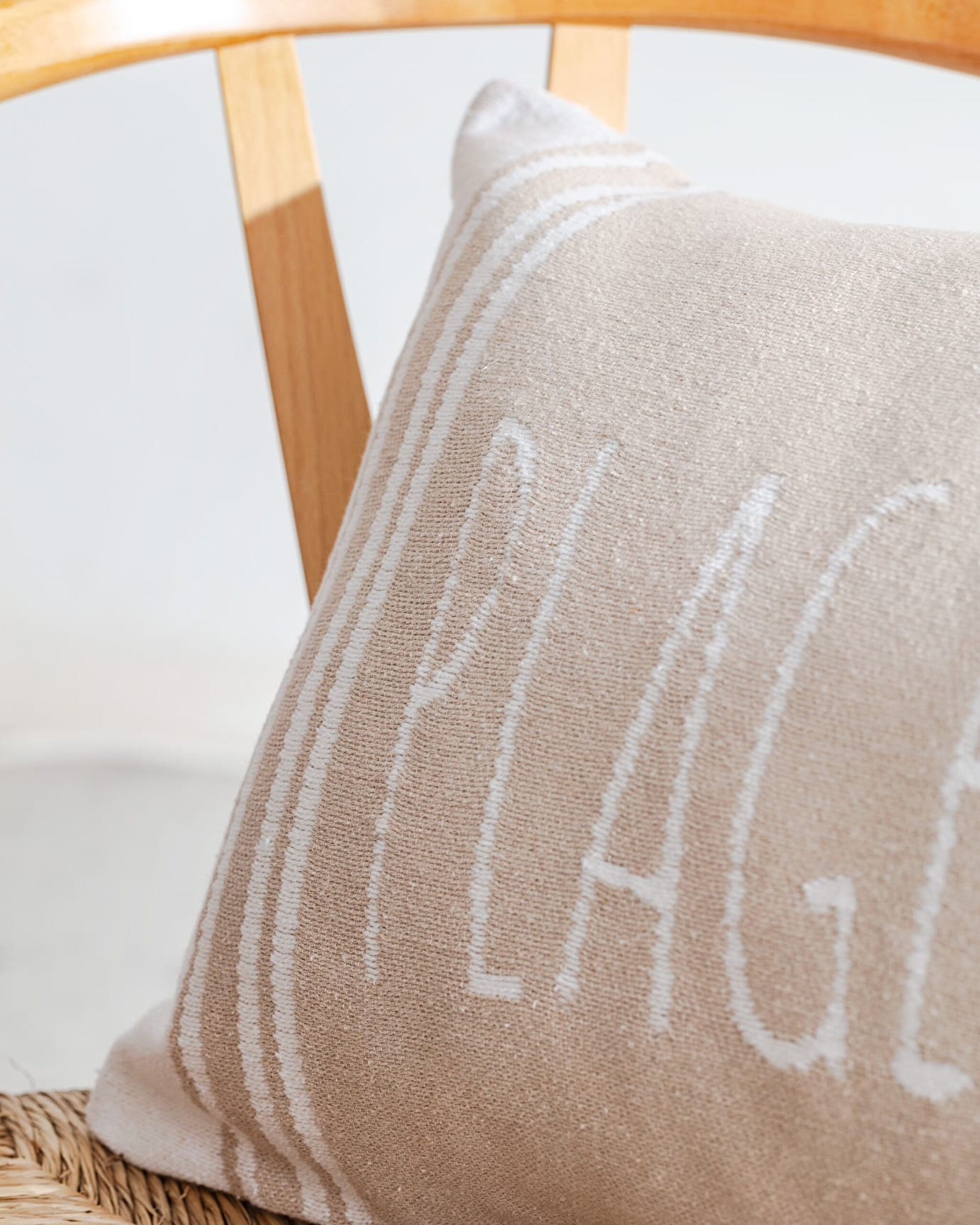 Plage Throw Pillow Cover - Beige - 33x50 cm - 1