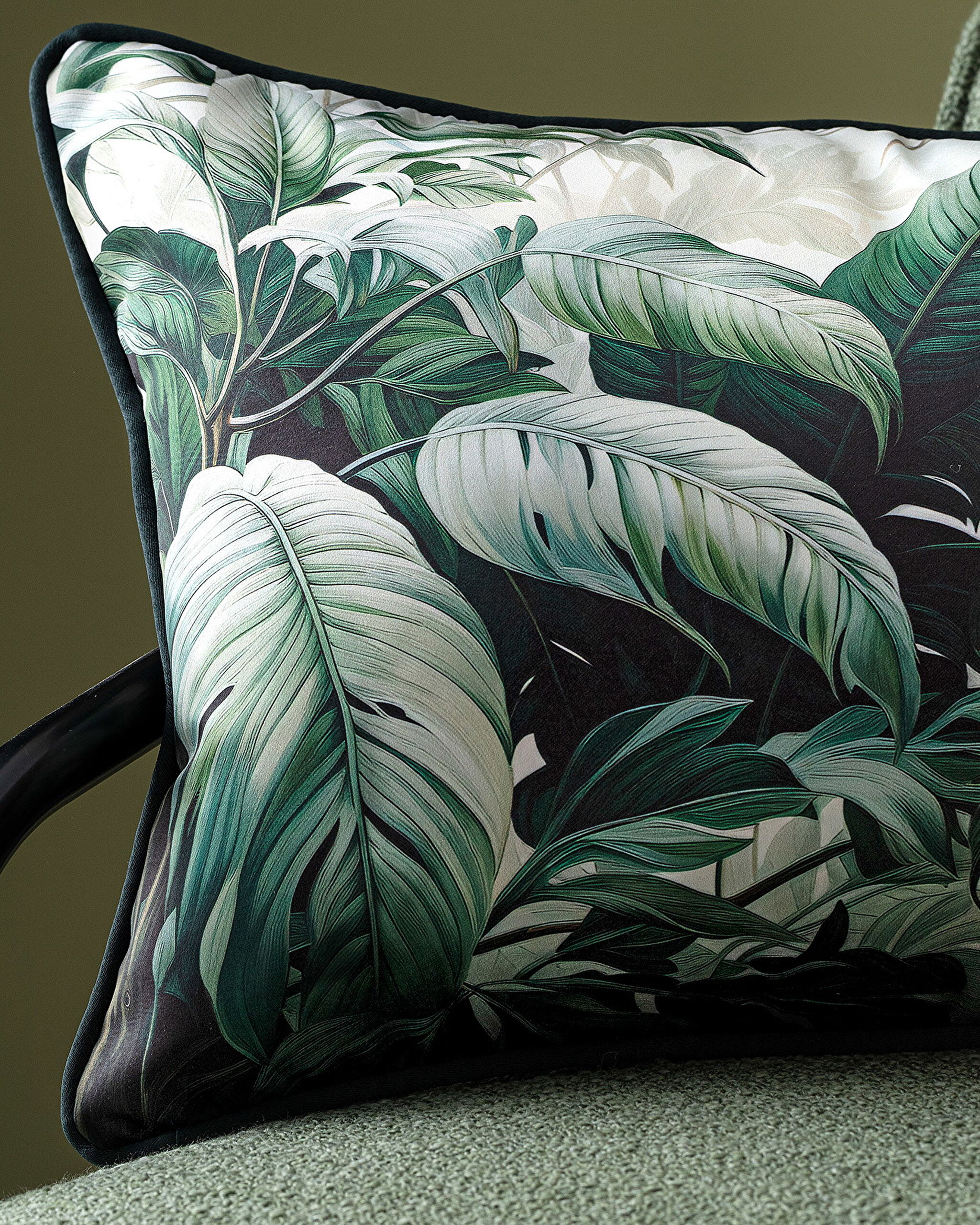 Feuilles Throw Pillow Cover - Green - 30x50 cm - 1