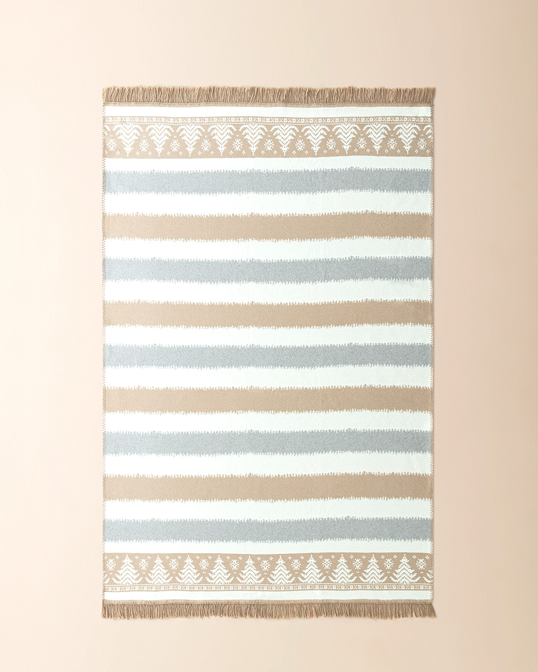 Octave Fringed Woven Rug - 0