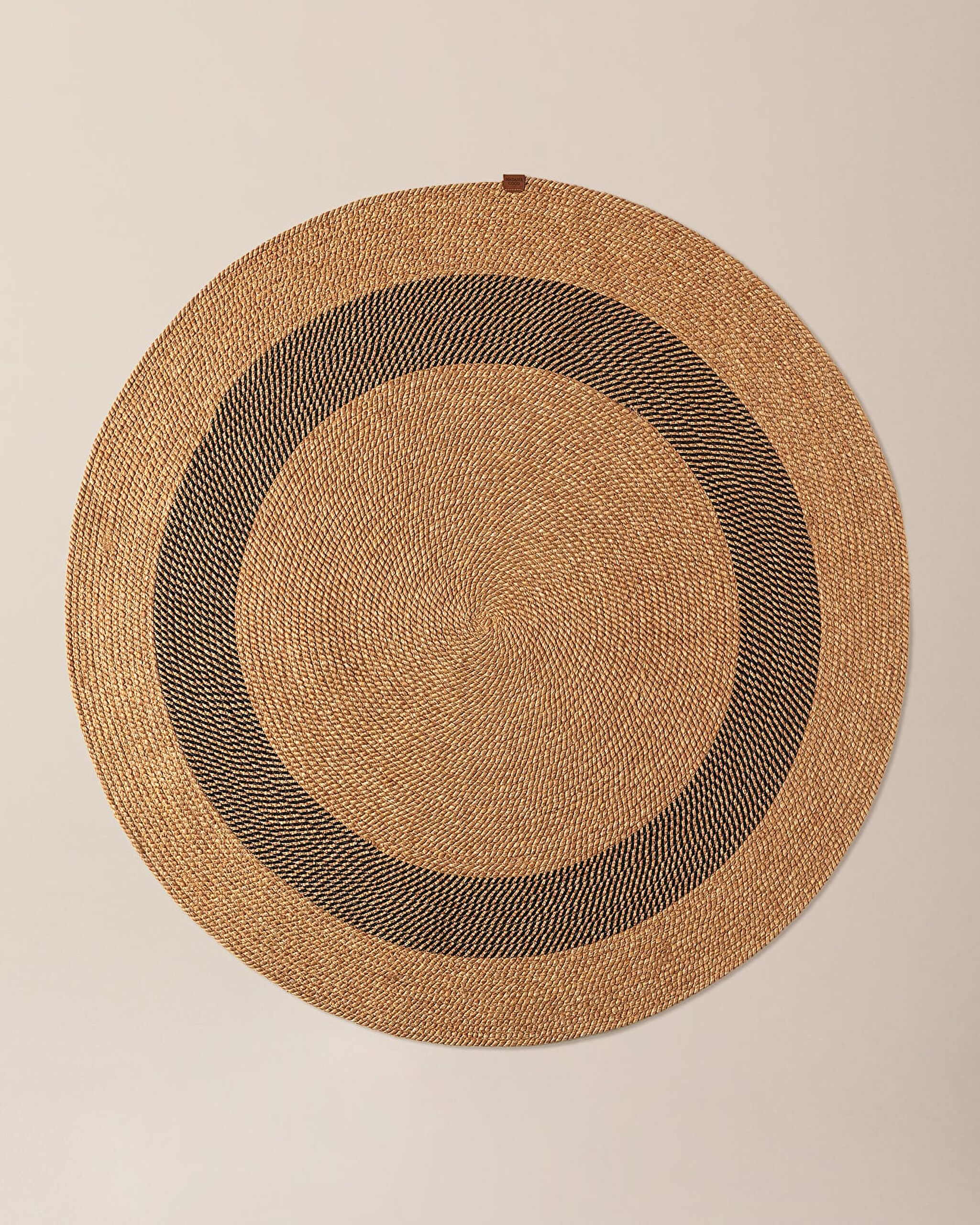 Alsace Round Rug - Natural/Black - 120 cm - 5