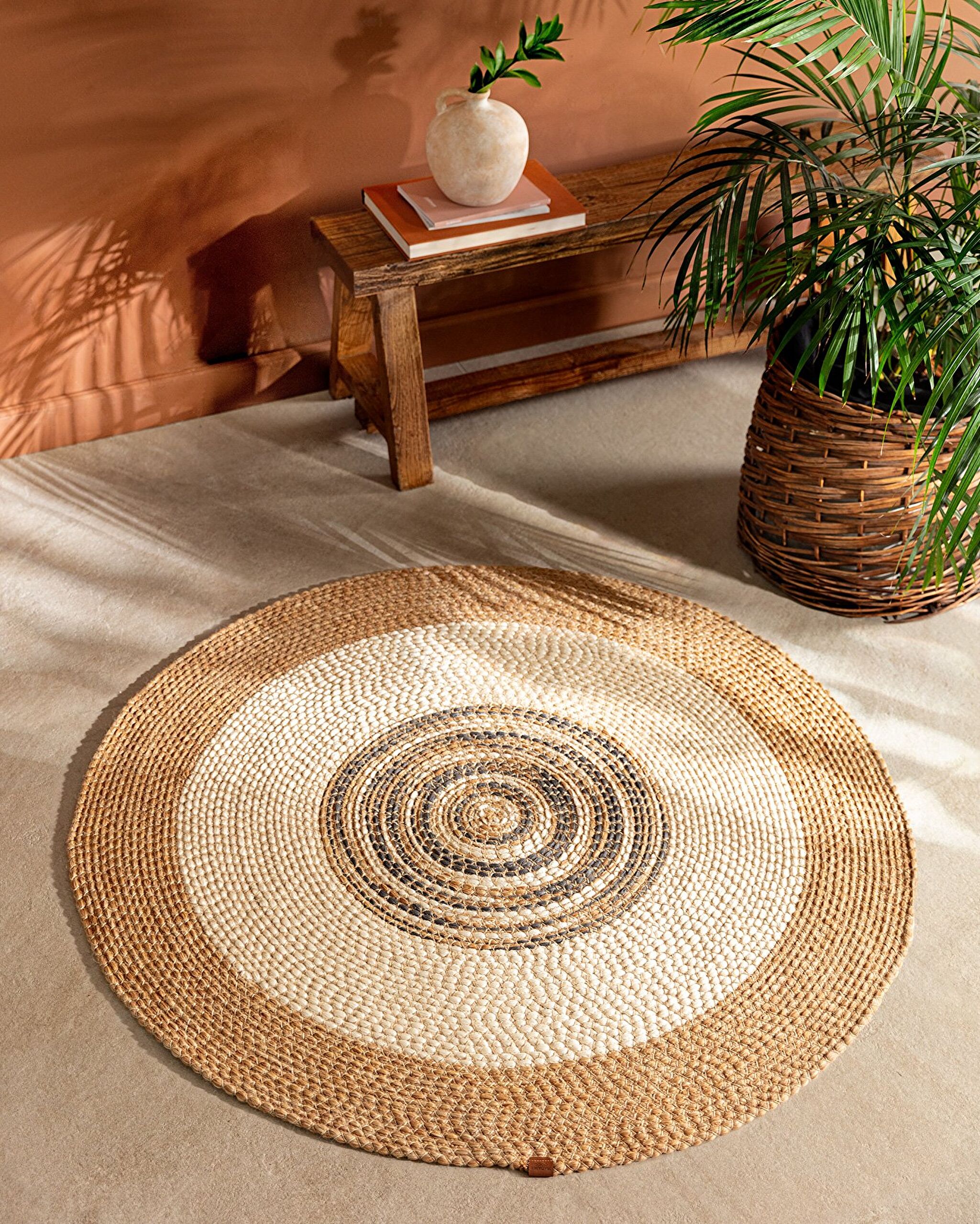 Janvry Round Rug - Beige/Cream - 120 cm - 0
