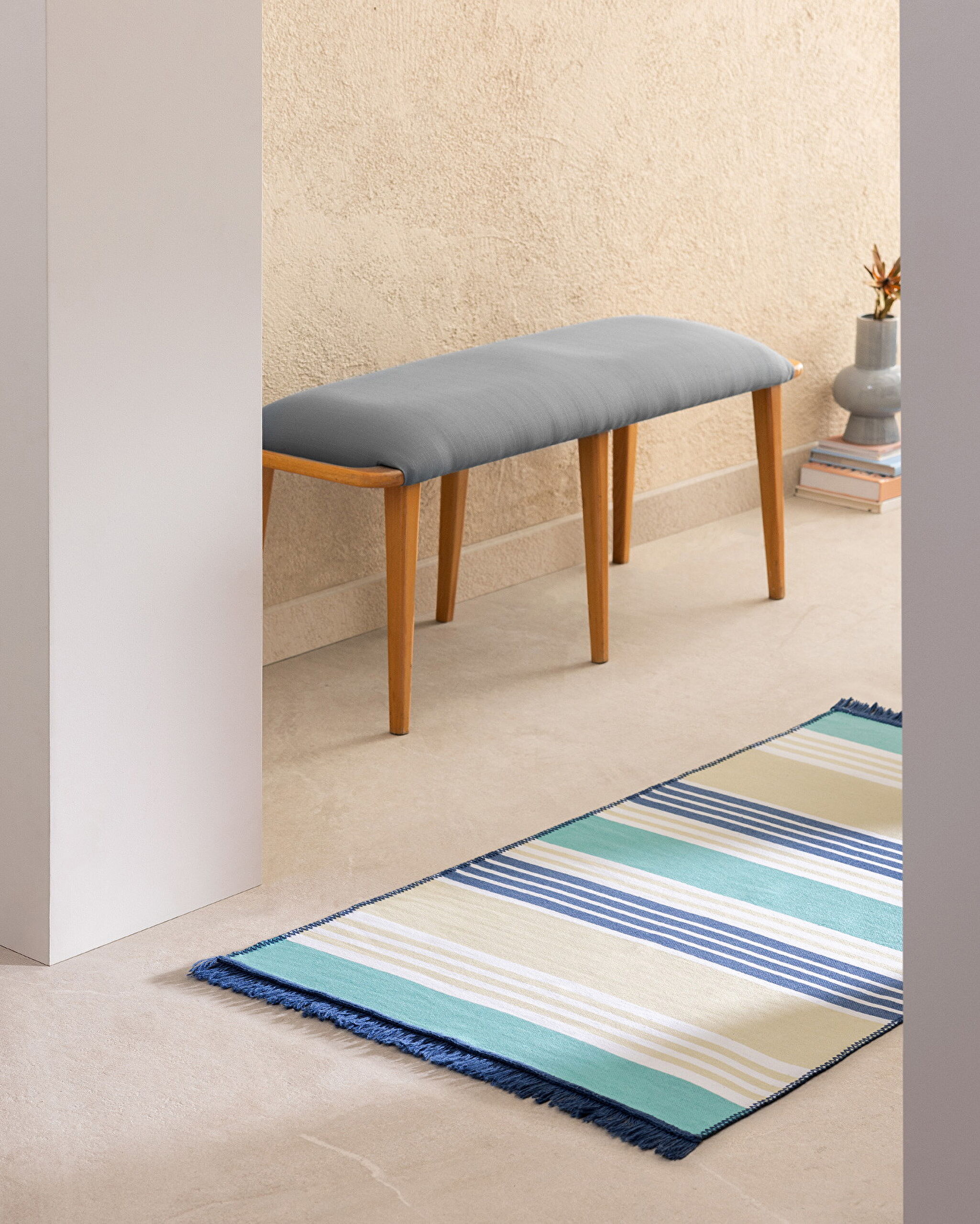 Chagnon Saçaklı Dokuma Kilim - 0