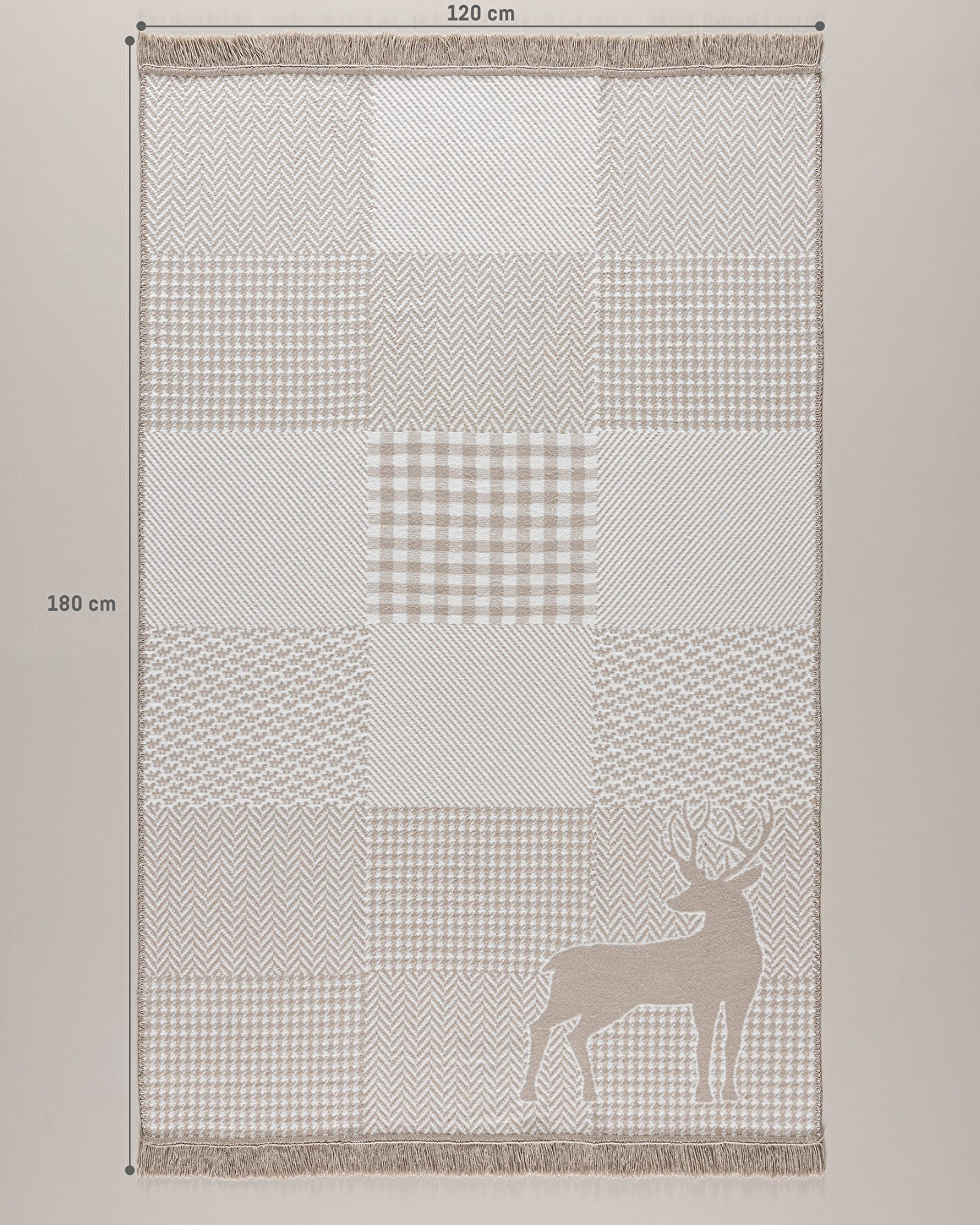 Pétale Fringed Woven Rug - 3