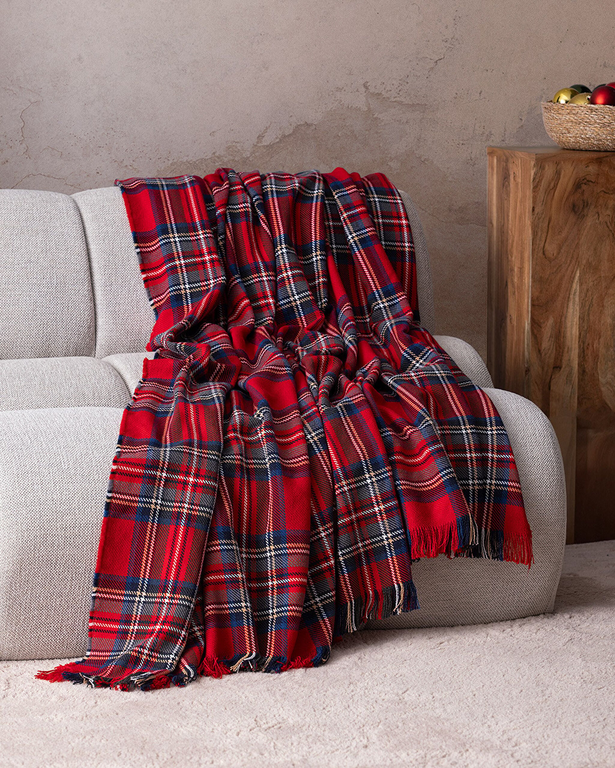 Jeté de Canapé Nuée - Rouge - 0