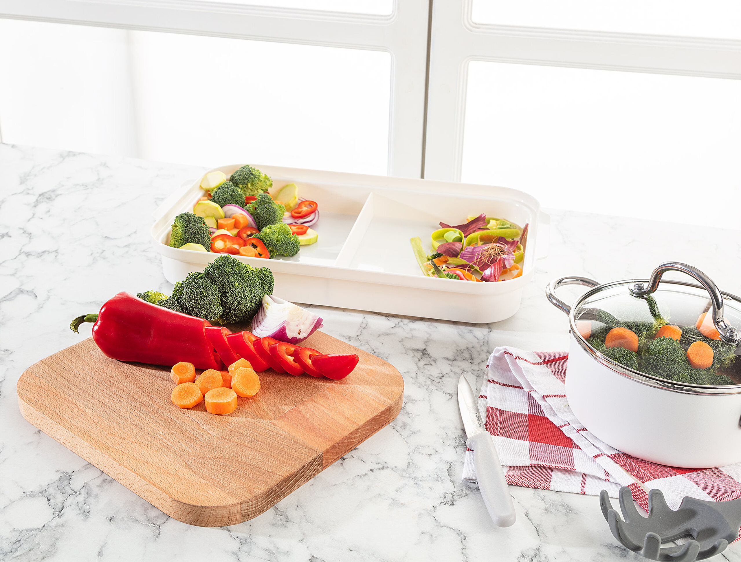 Eolya Houten Snijplank met Kom - 0