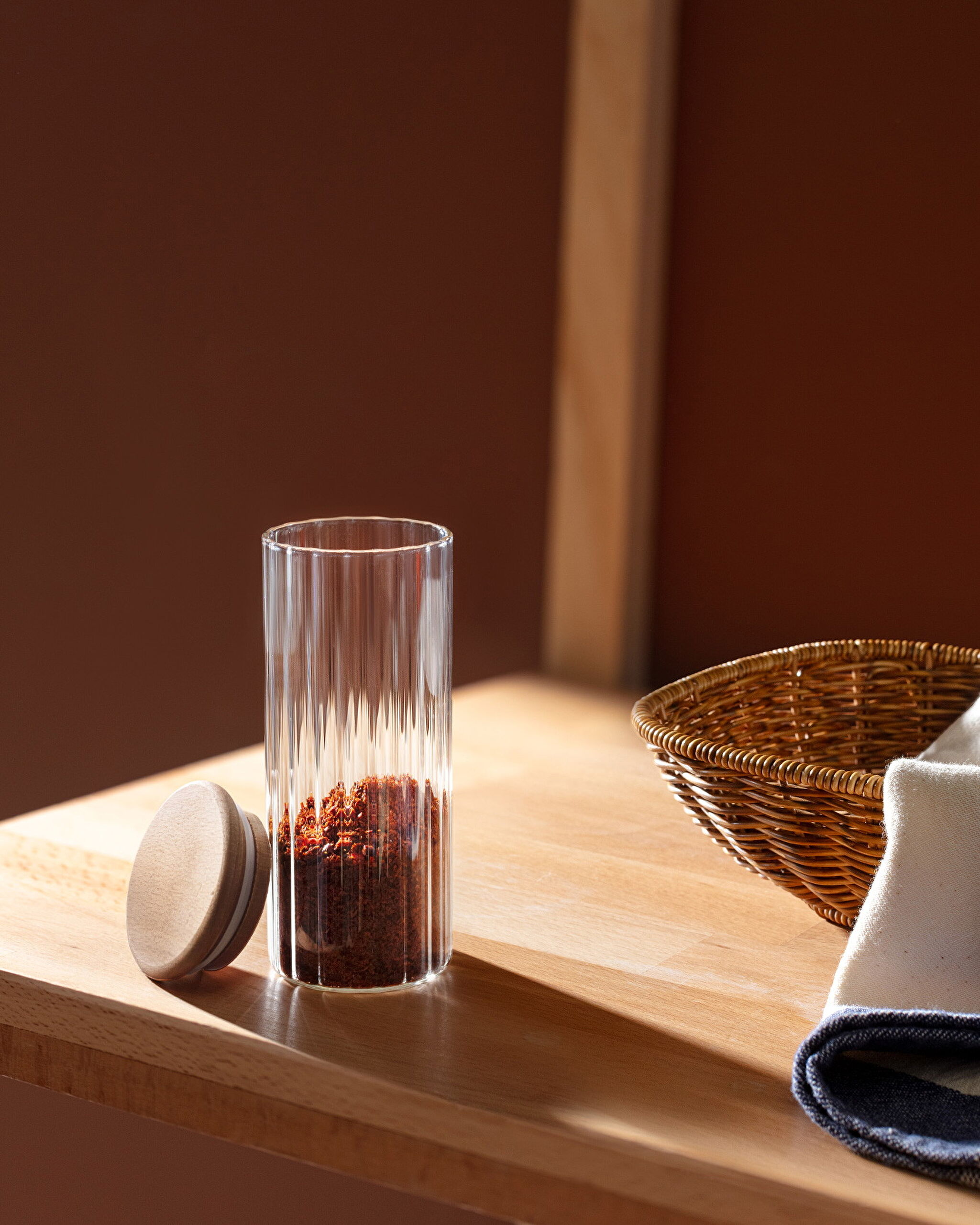 ⁠ Lunel Optical Cylinder Glass Spice Jar - 360ml_5}