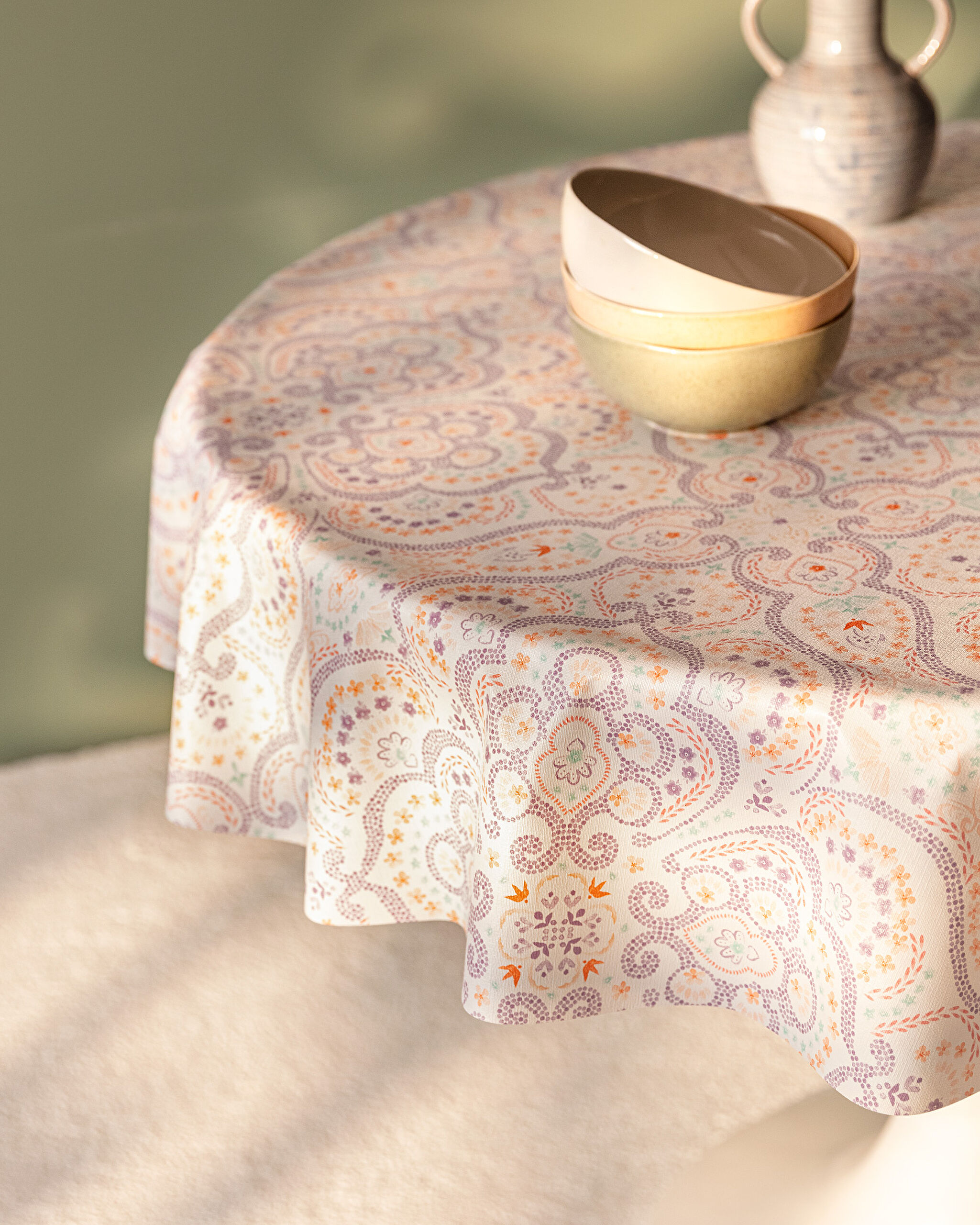 Ancre PVC Tablecloth - Purple - 140 cm - 1