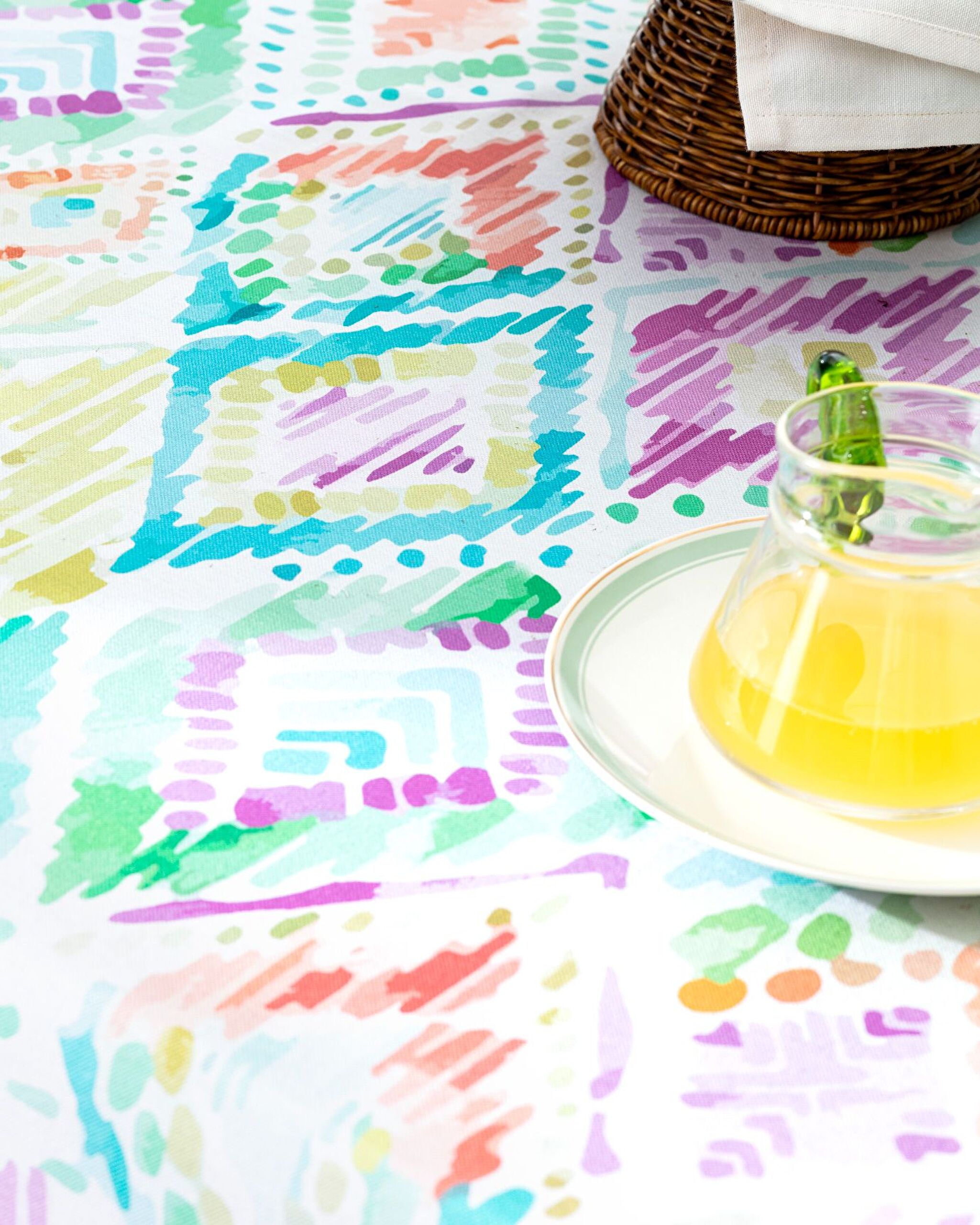 Nivelle Tablecloth - 150x250 cm - Purple/Blue - 4