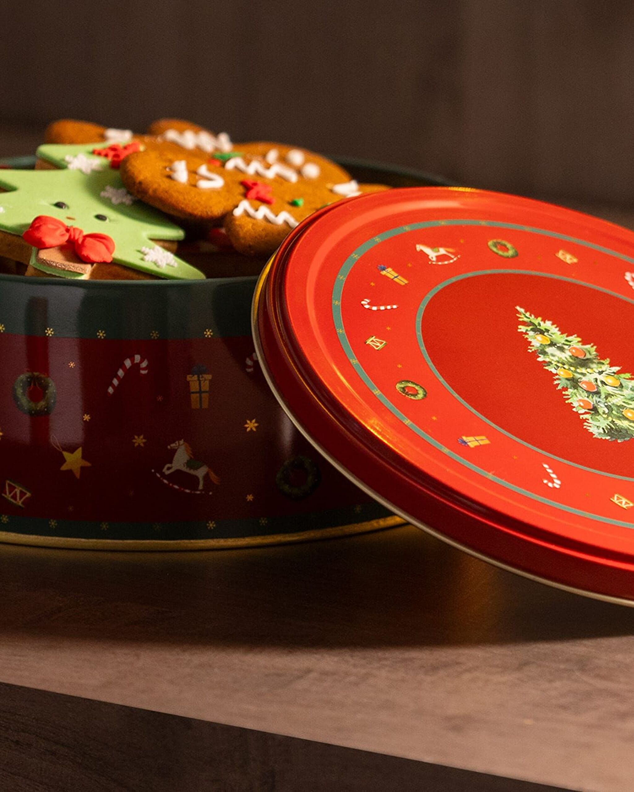 Bonni Runde Metallbox – mittlere Größe – Rot - 7