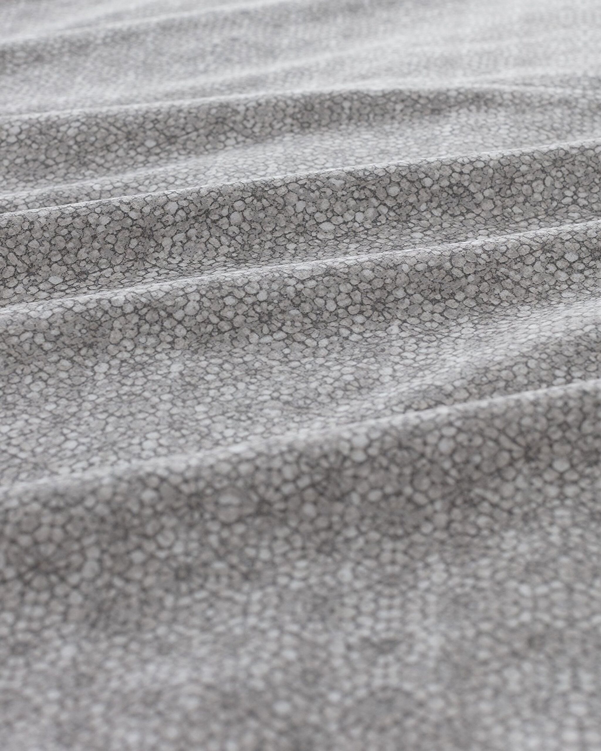 Ensemble de housse de couette imprimée Madame Coco Crep Lavem double 100 % coton - Gris - 5