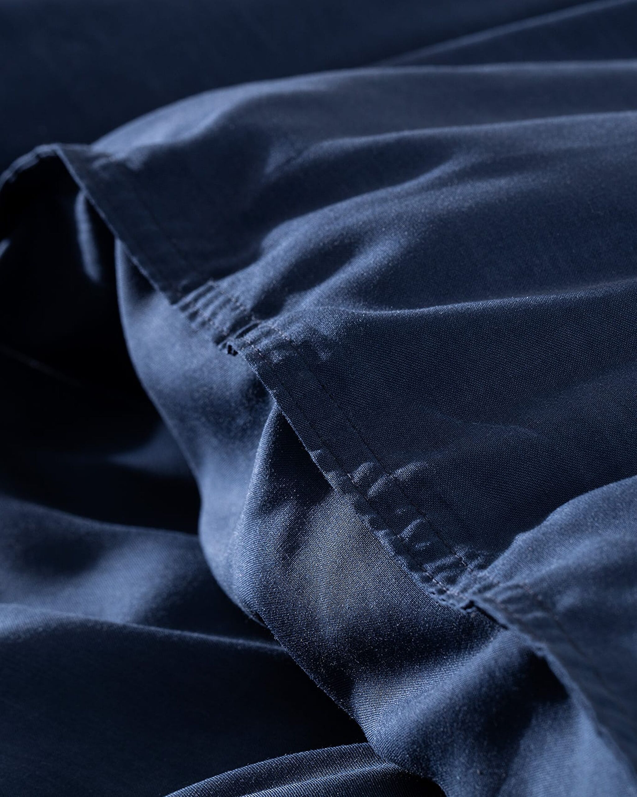 Loire Double Tencel Duvet Cover Set ( TENCEL:trade_mark: ) - Navy Blue - 4