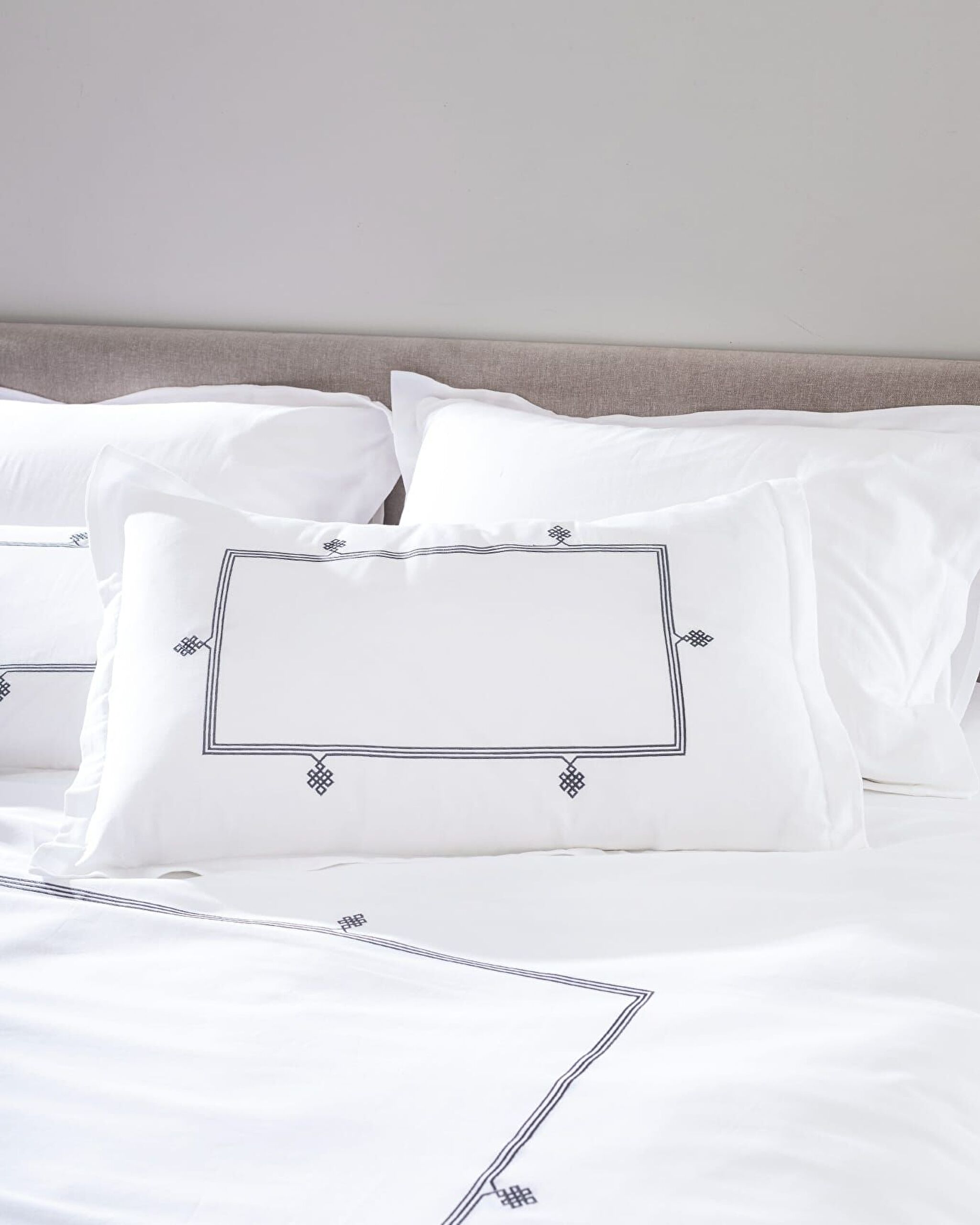 طقم غطاء لحاف مطرز مزدوج من ليلاس - ستان - 5