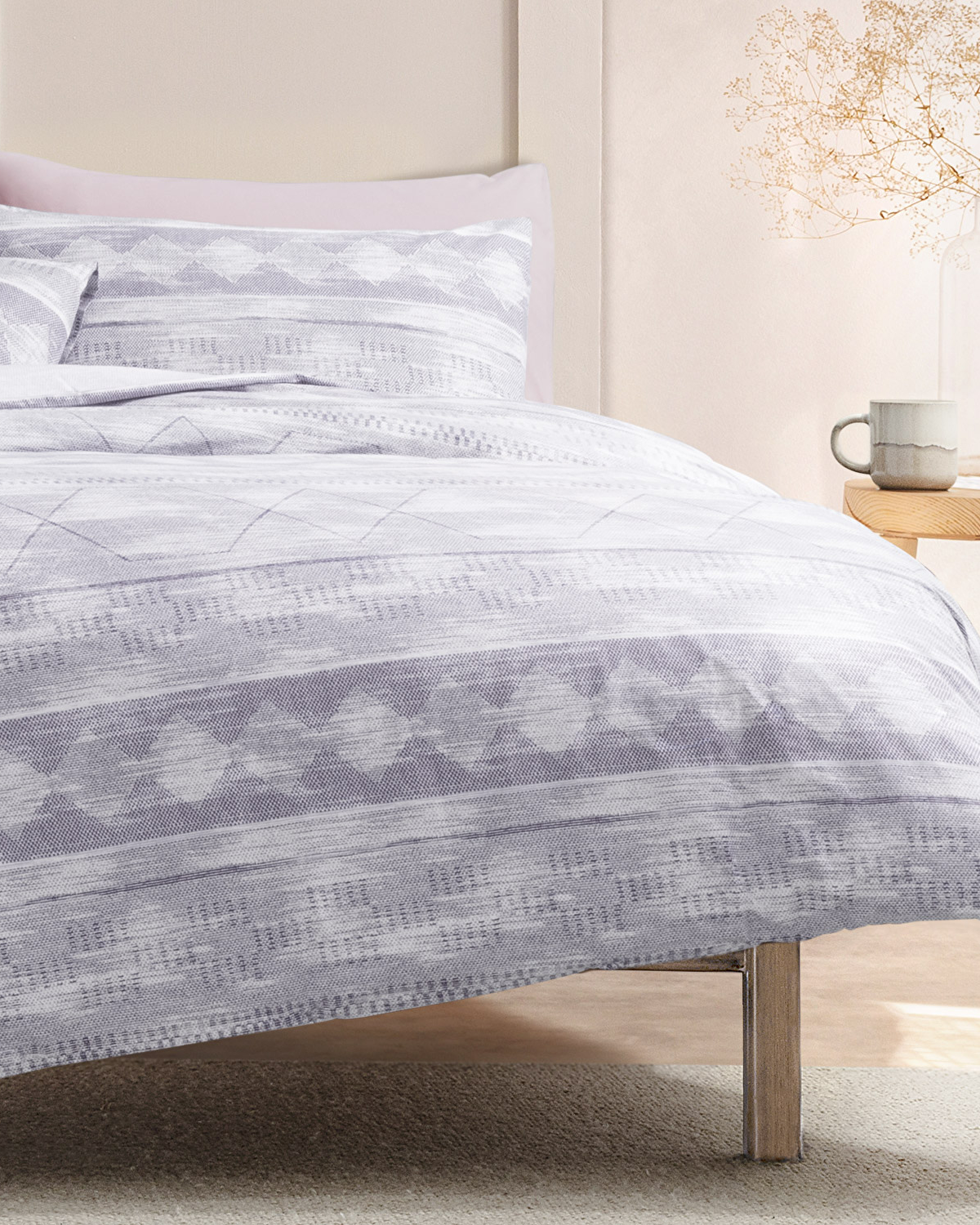 Dash Çift Kişilik %100 Pamuk Ranforce Baskılı Nevresim Takımı - Mürdüm - 5