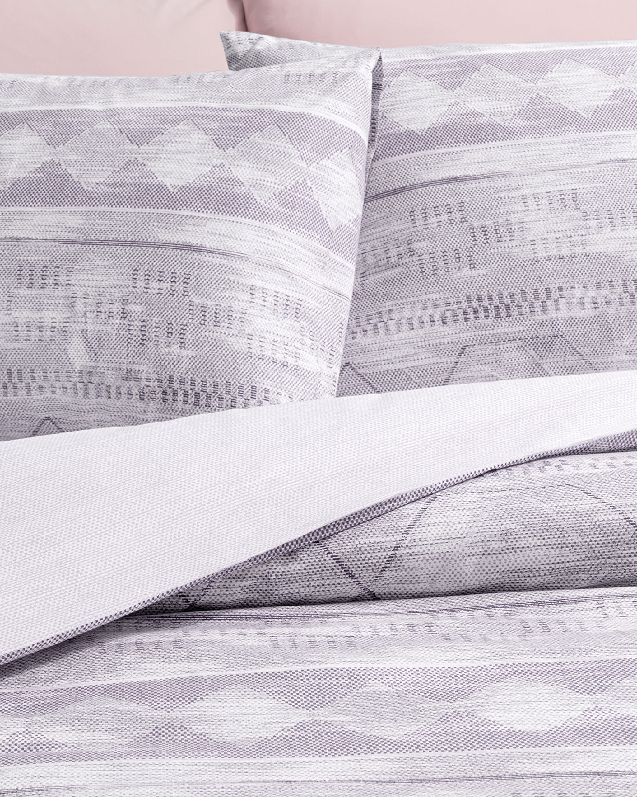 Dash Çift Kişilik %100 Pamuk Ranforce Baskılı Nevresim Takımı - Mürdüm - 1