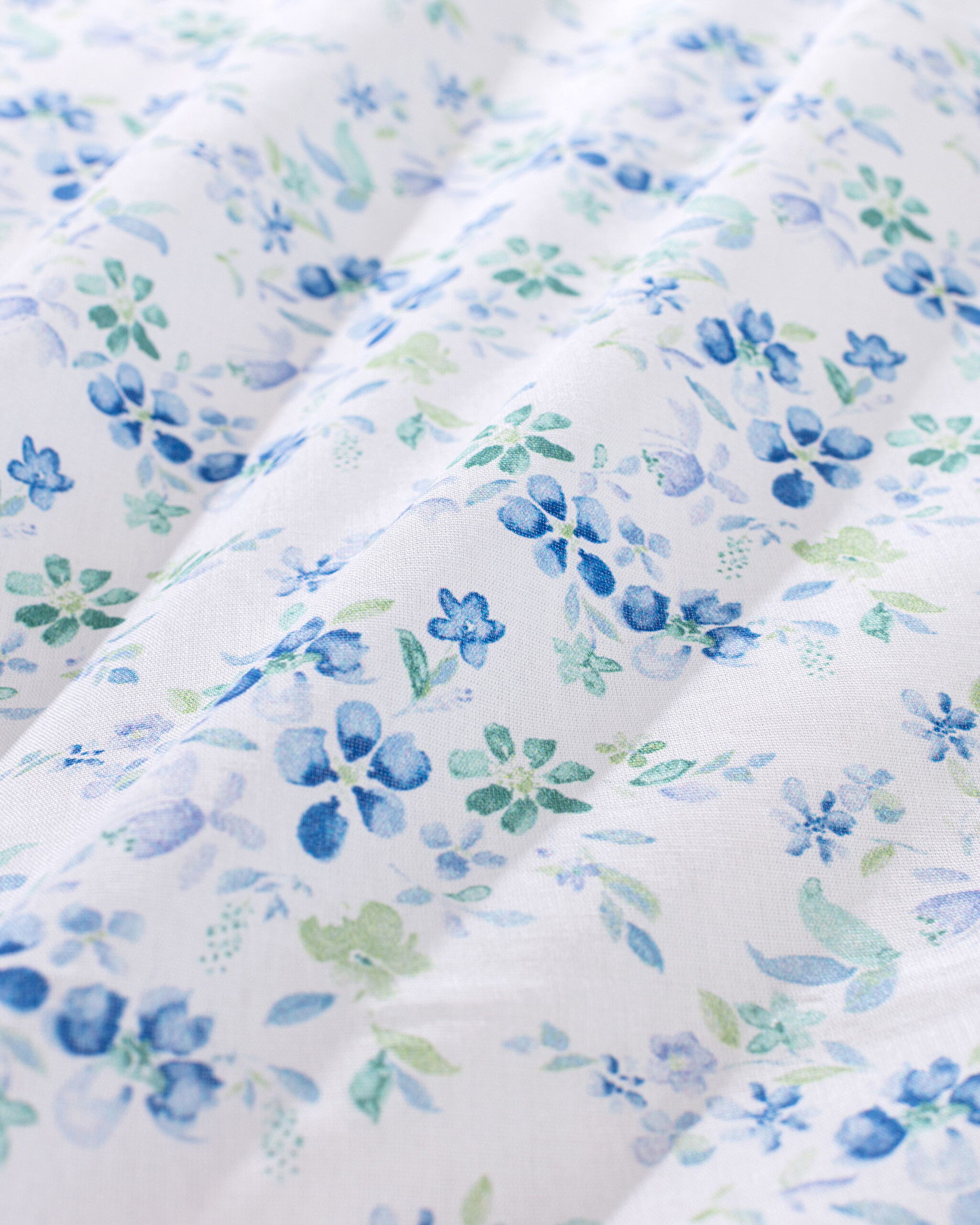 Ensemble de housse de couette imprimé Ranforce 100 % coton double Squirre - Bleu - 5