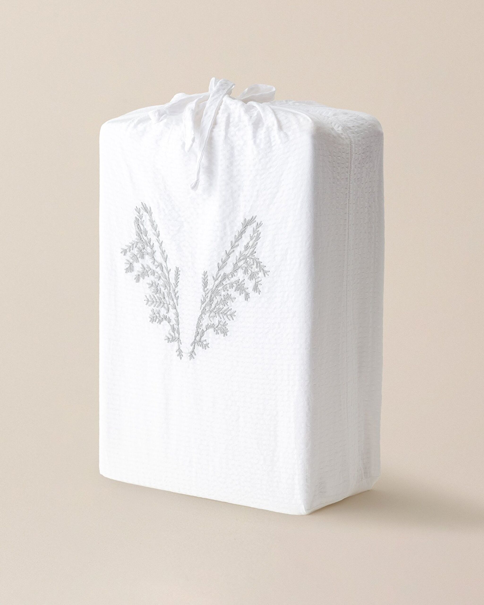 Linda Çift Kişilik Nakışlı Yıkamalı Gofre Nevresim Takımı - 6