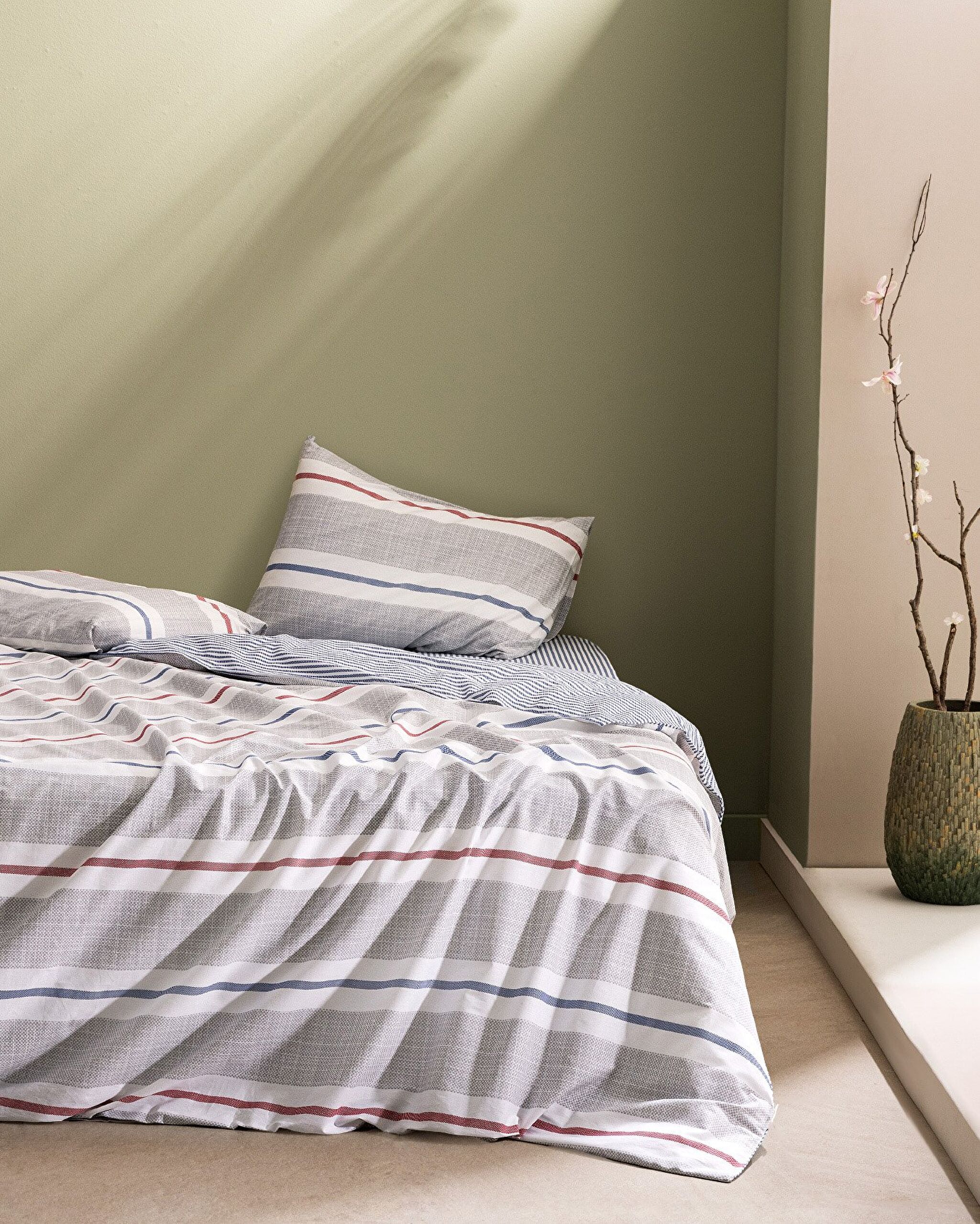 Ensemble de housse de couette imprimée double Ranforce Burcet - 0