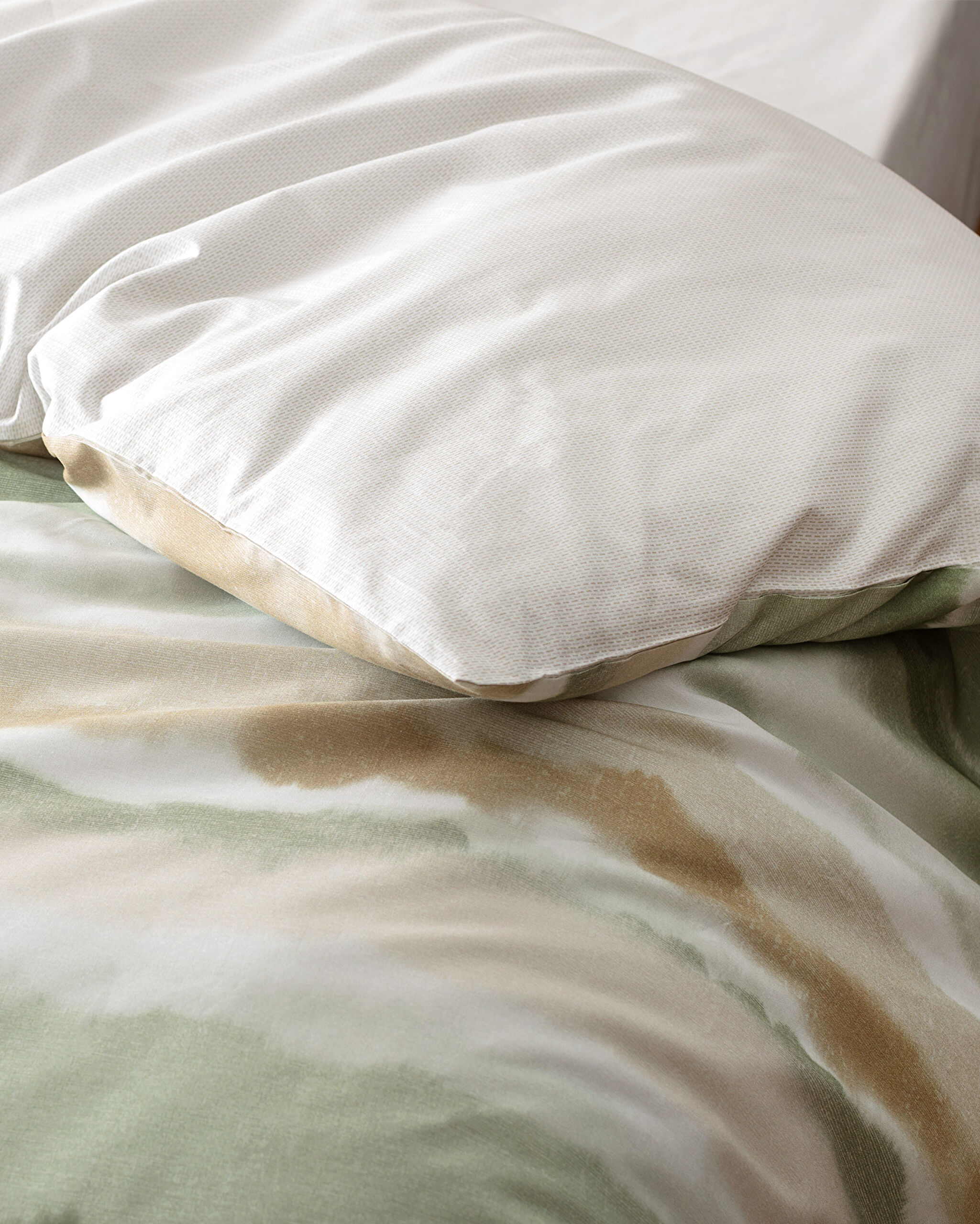 Leda Çift Kişilik %100 Pamuk Ranforce Baskılı Nevresim Takımı - Haki - 2