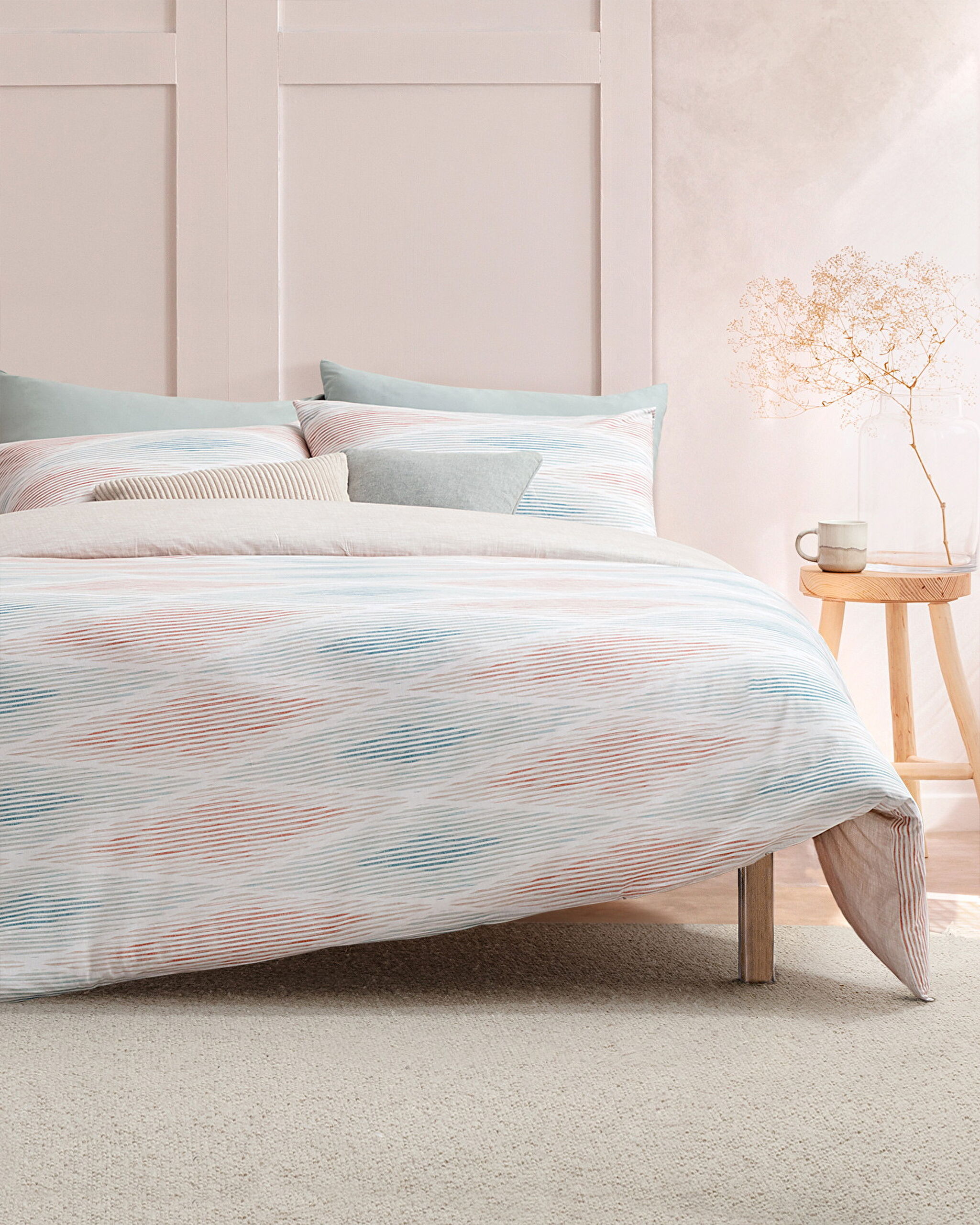 ⁠ Faye Double Size Duvet Cover Set - Ranforce Patterned_2}