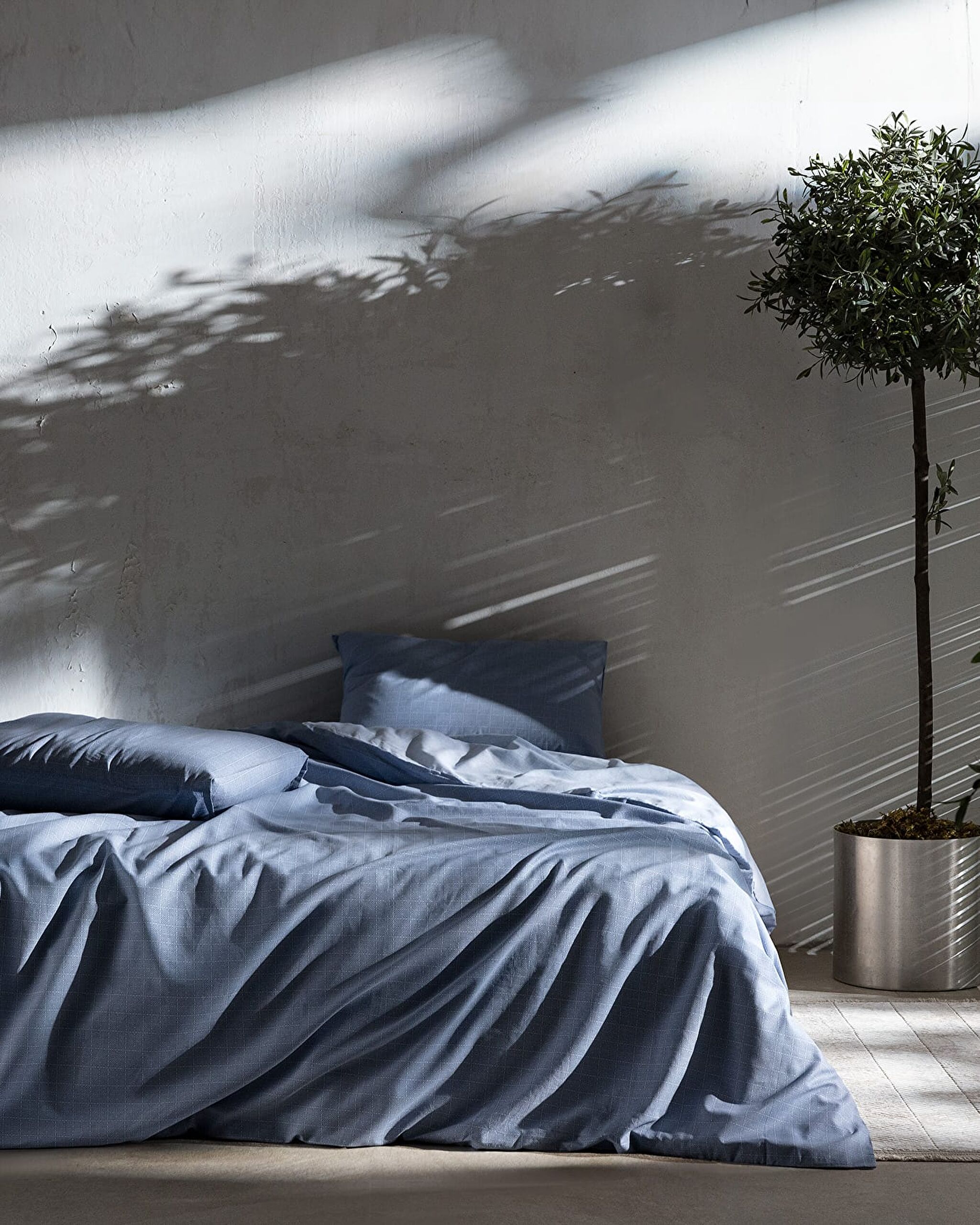 Odette Double 100% Cotton Ranforce Printed Duvet Cover Set - Dark Blue - 0